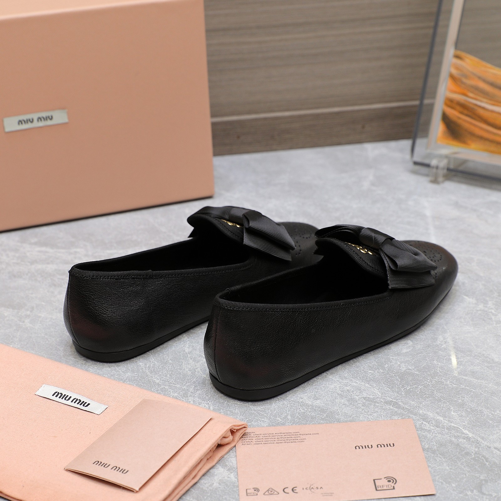 Miu Miu Bow Leather Loafers Spring/Summer New Collection - Elegant and Cute 8 a1736429183661 6581