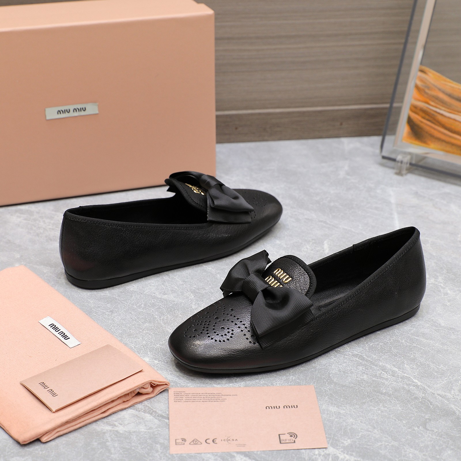Miu Miu Bow Leather Loafers Spring/Summer New Collection - Elegant and Cute 4 a1736429183714 3165