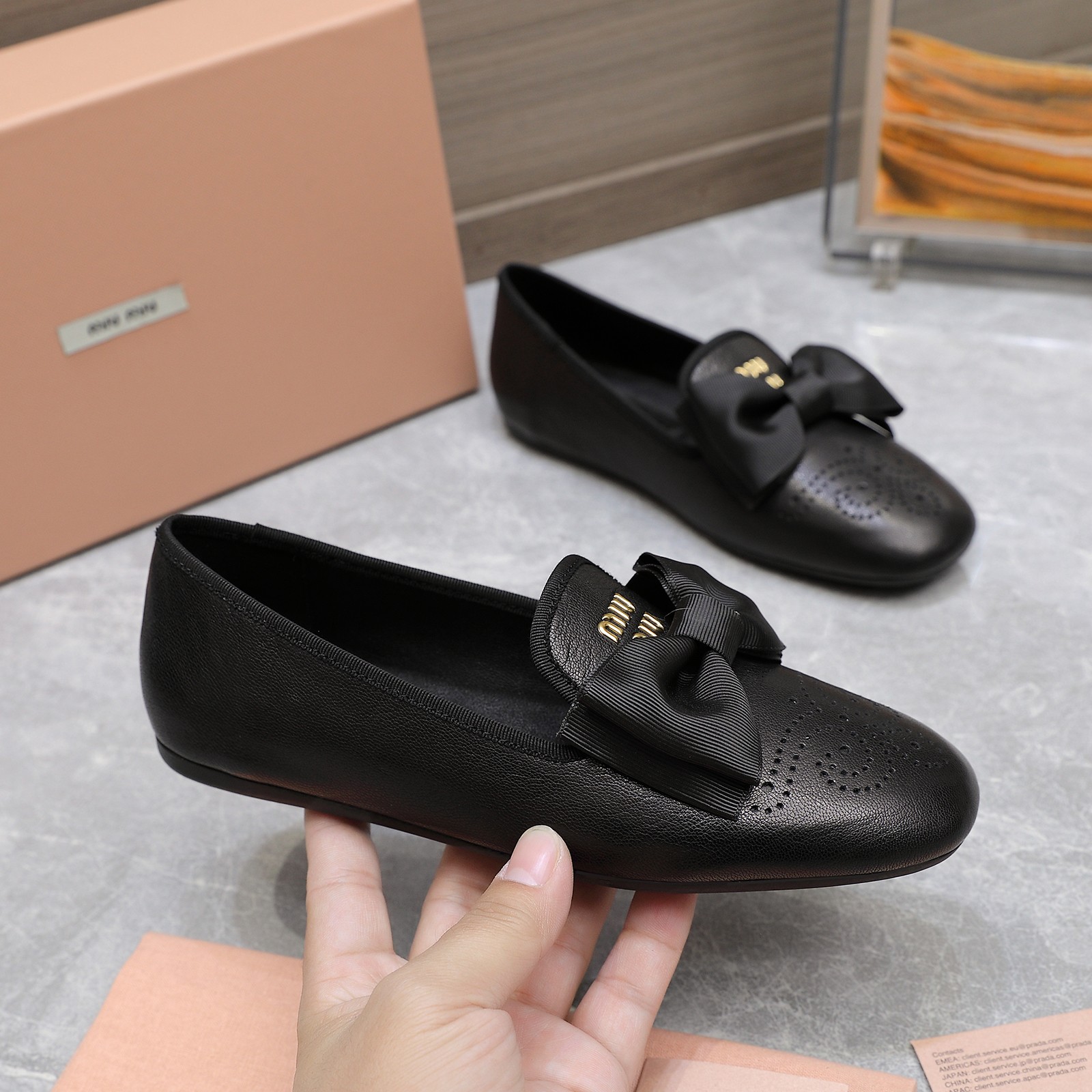 Miu Miu Bow Leather Loafers Spring/Summer New Collection - Elegant and Cute 2 a1736429183715 1210
