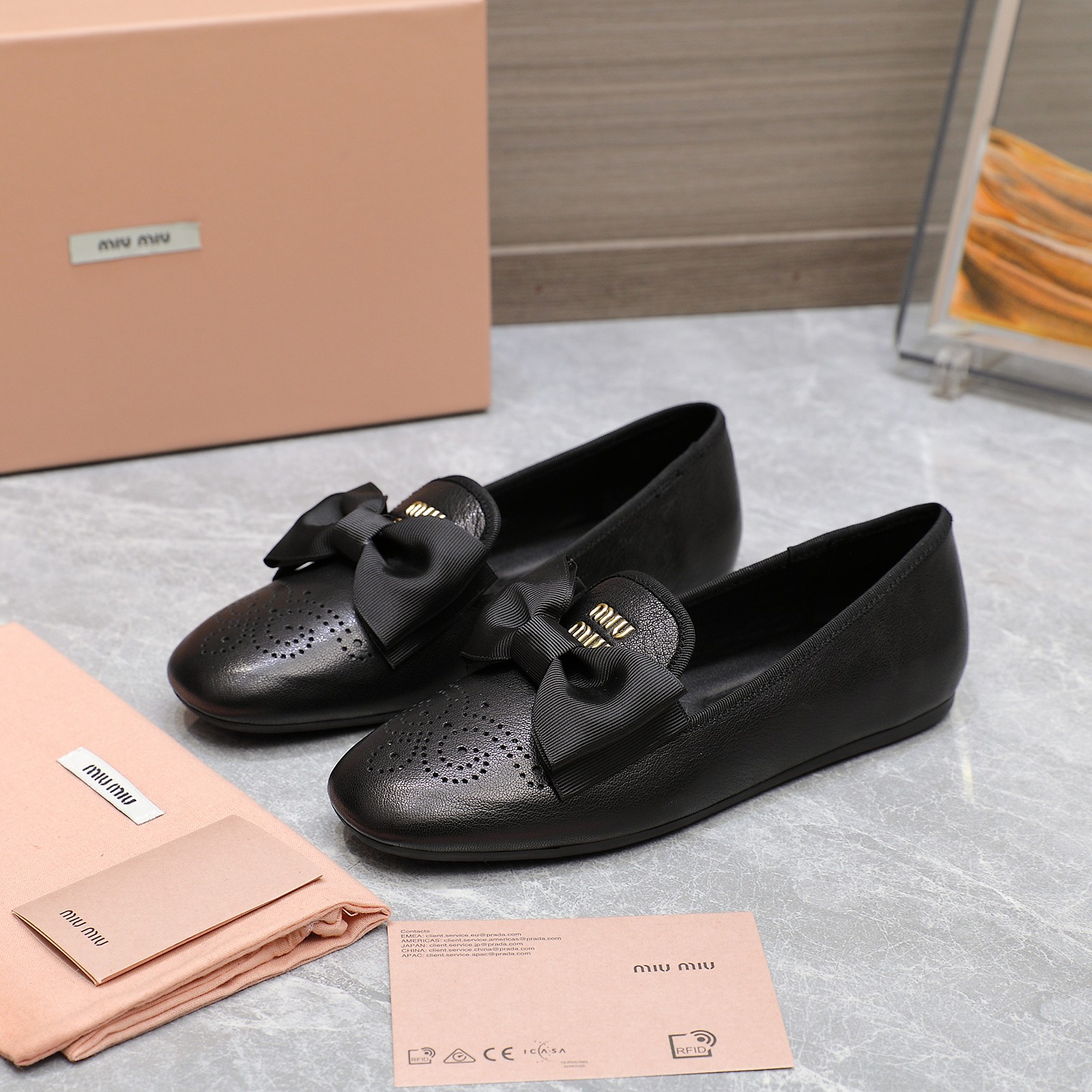 Miu Miu Bow Leather Loafers Spring/Summer New Collection - Elegant and Cute 9 a1736429185293 4131