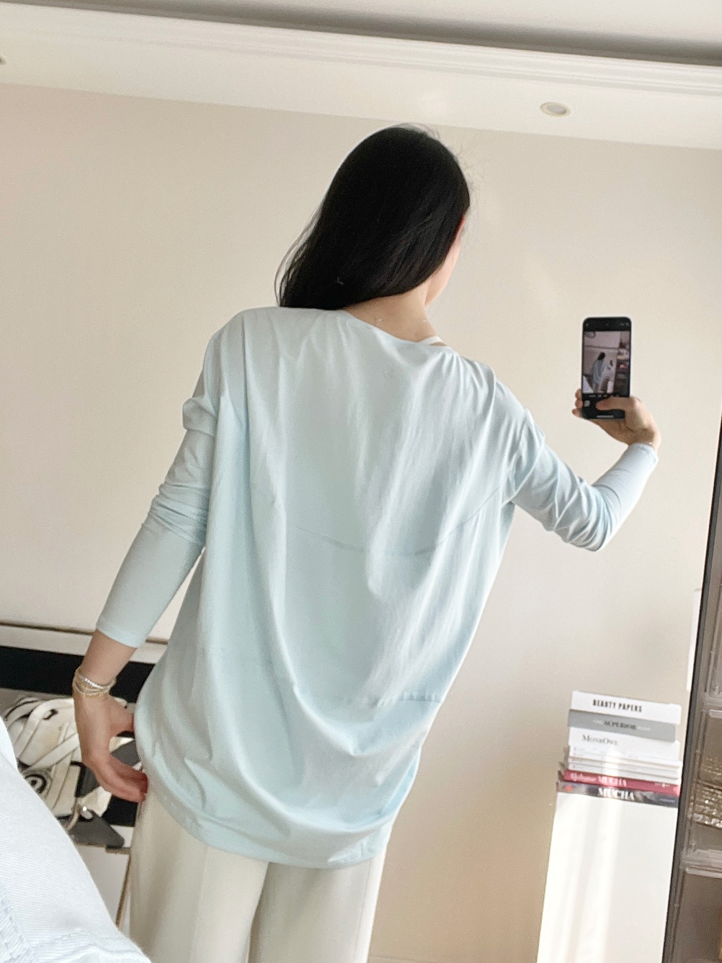 Lululemon Back In Action long sleeve everyday light blue yoga