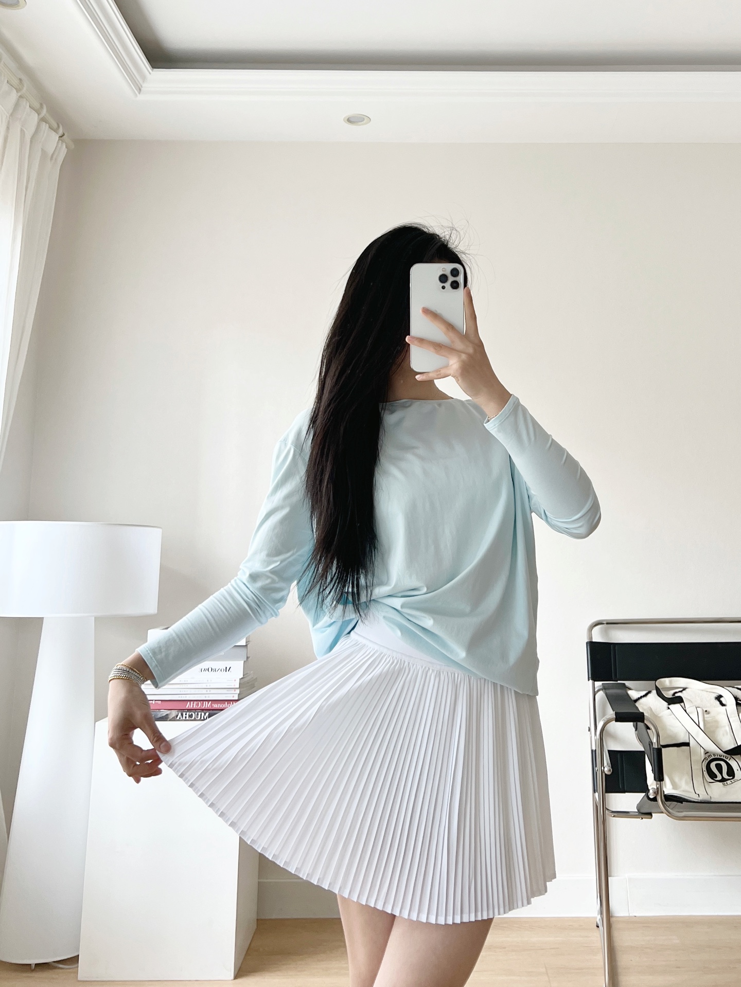 Lululemon Back In Action long sleeve everyday light blue yoga