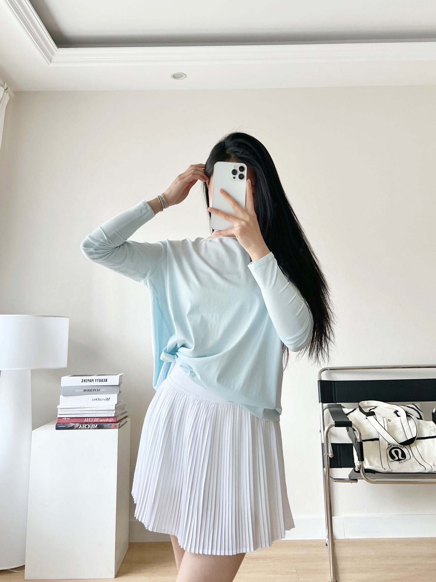 Lululemon Back In Action long sleeve everyday light blue yoga
