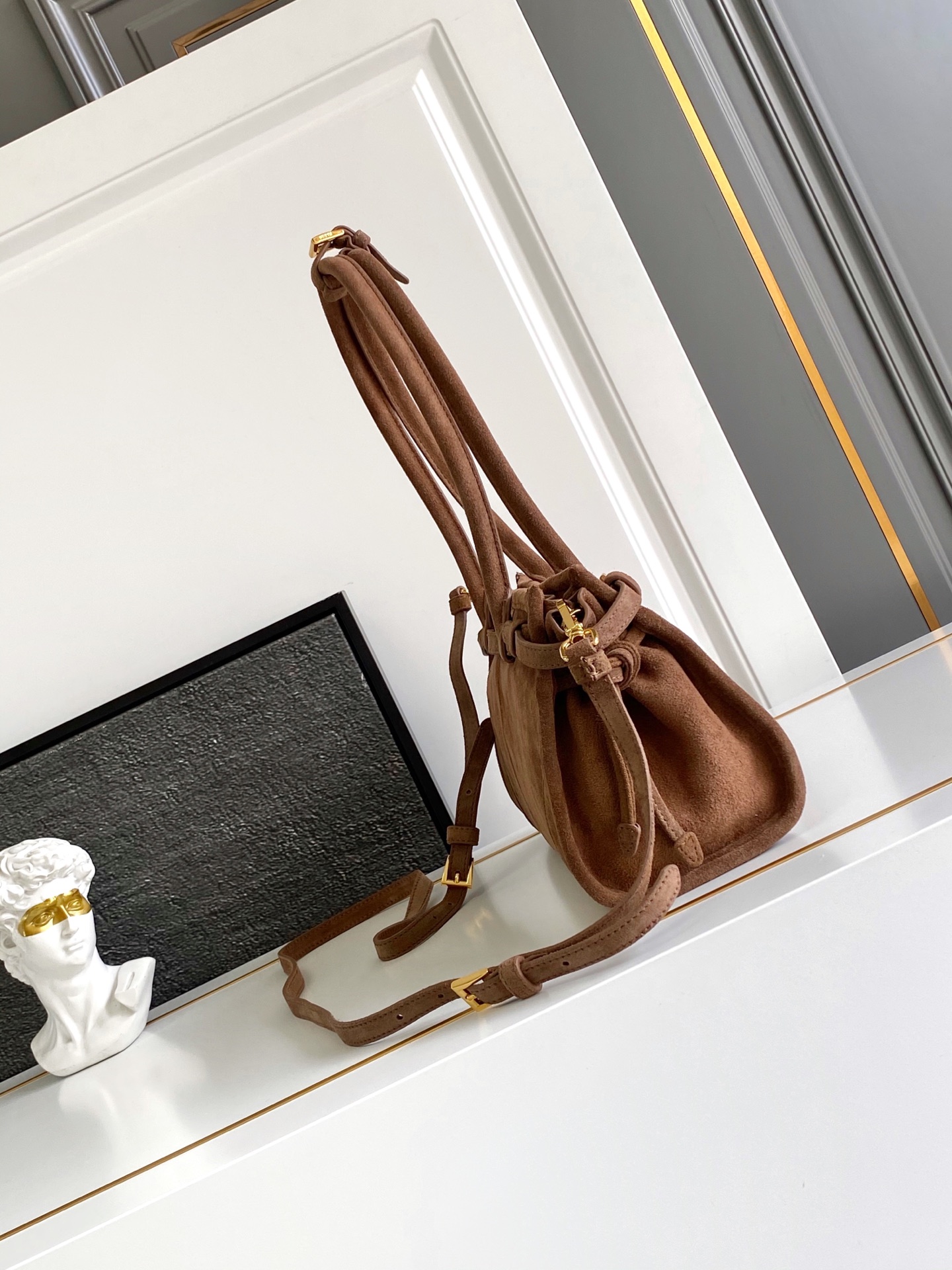 Fendi 新款首发 2024新品绒面LuxSoft手袋小号新款 LuxSoftBag