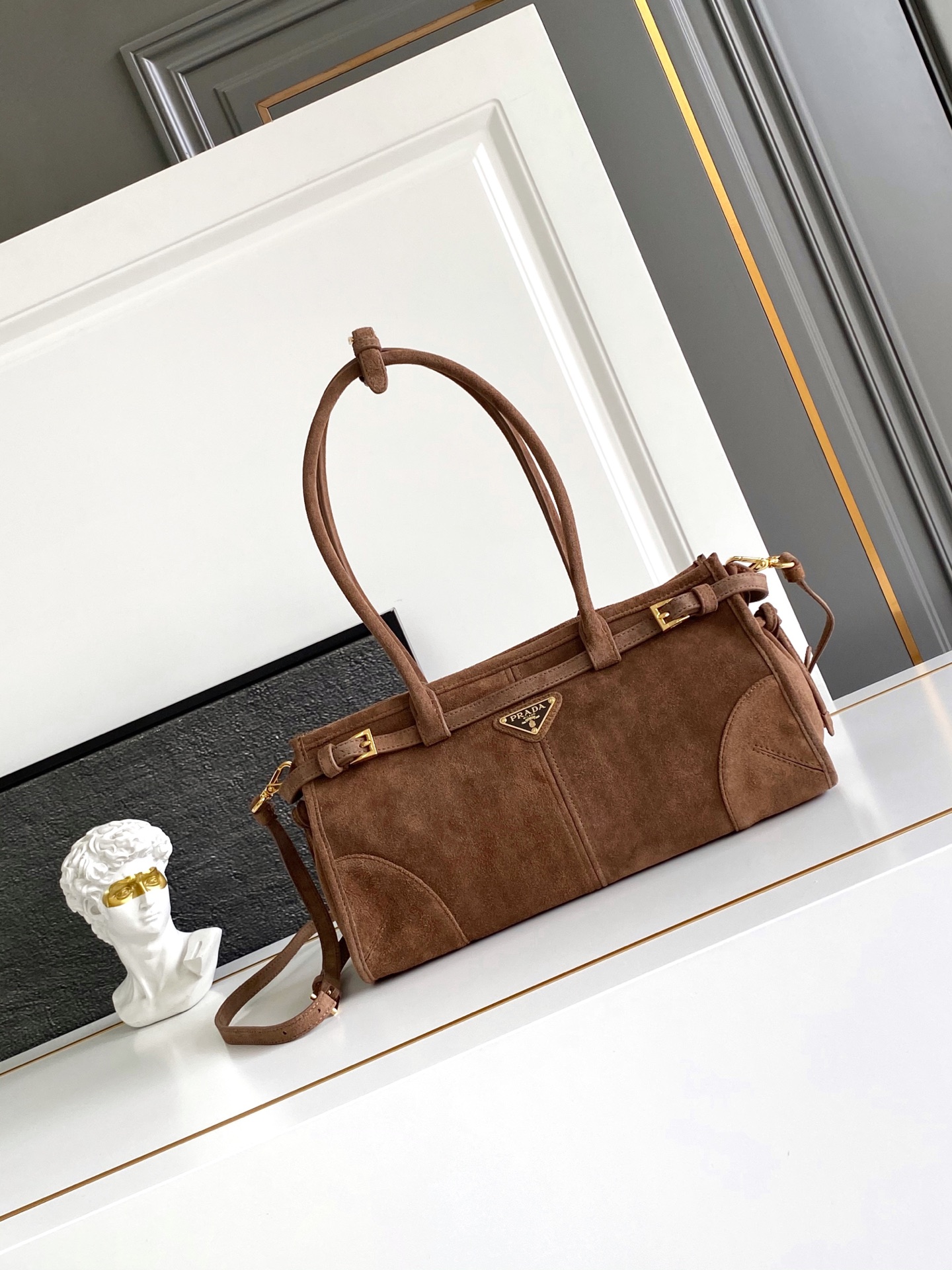 Fendi 新款首发 2024新品绒面LuxSoft手袋小号新款 LuxSoftBag
