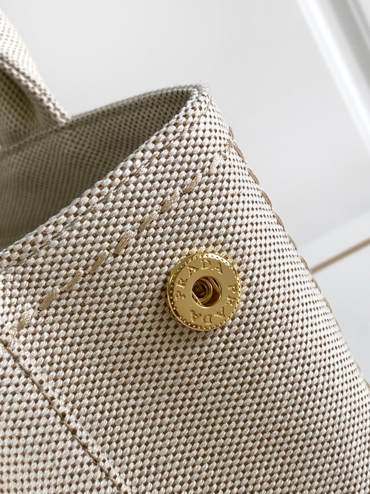 Prada Linen Canvas Gardener Tote Bag, Beige, 33x19x20cm 7 i1750984837802 5468 0 5