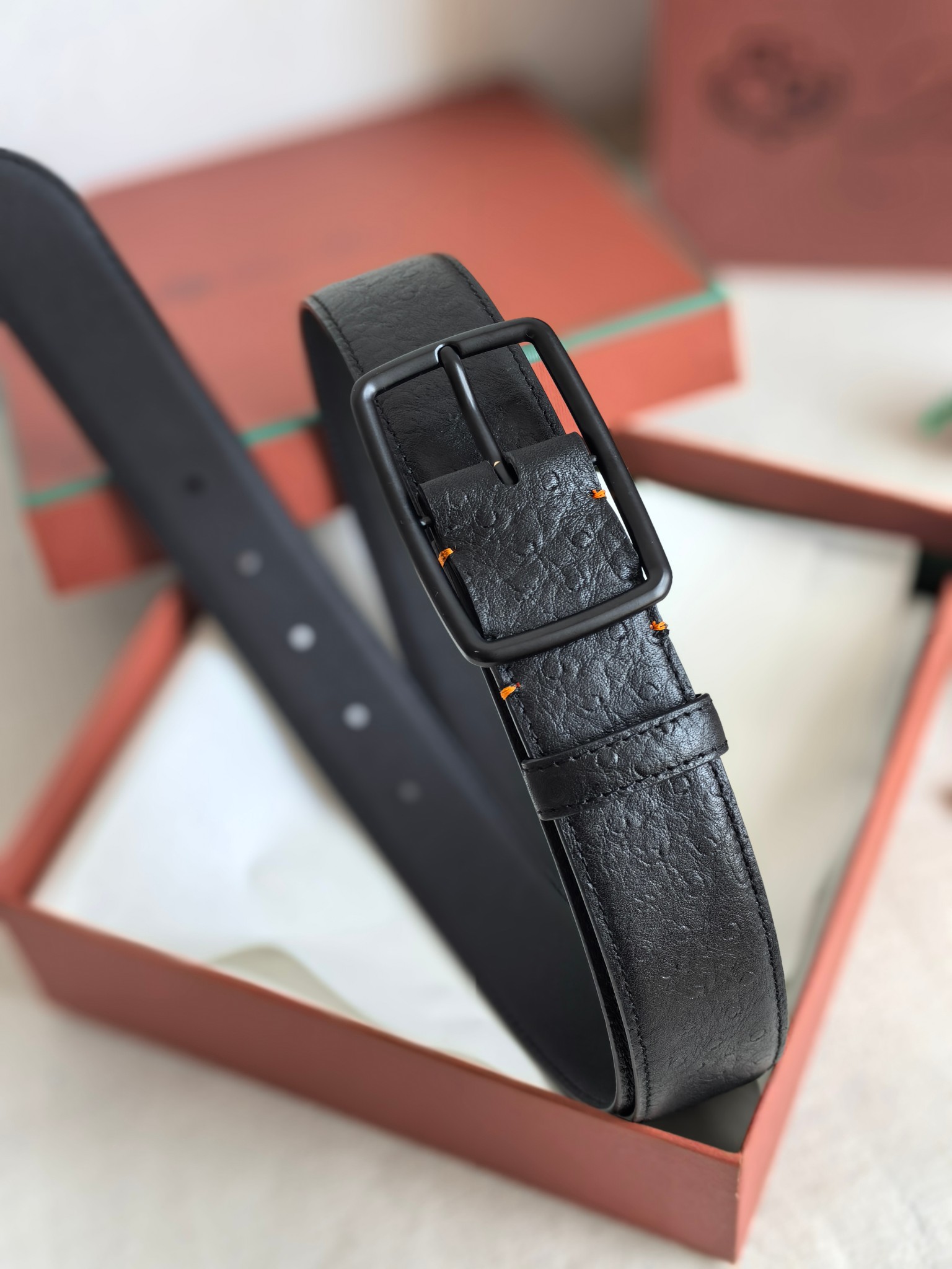 Loro Piana Men's Black Leather Belt - Imported Quality & Classic Design 4 a1742003507422 2027