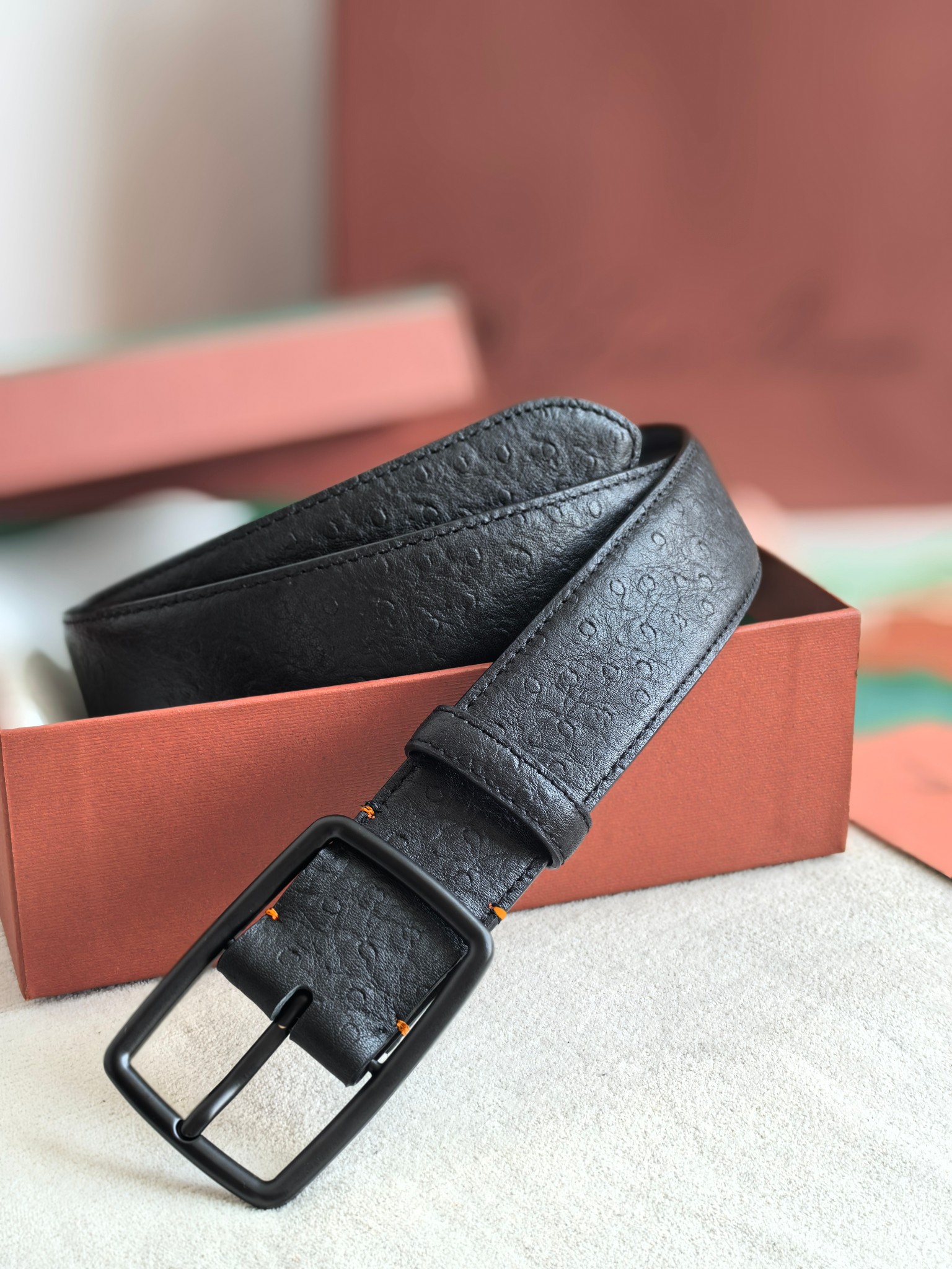 Loro Piana Men's Black Leather Belt - Imported Quality & Classic Design 5 a1742003509997 1801