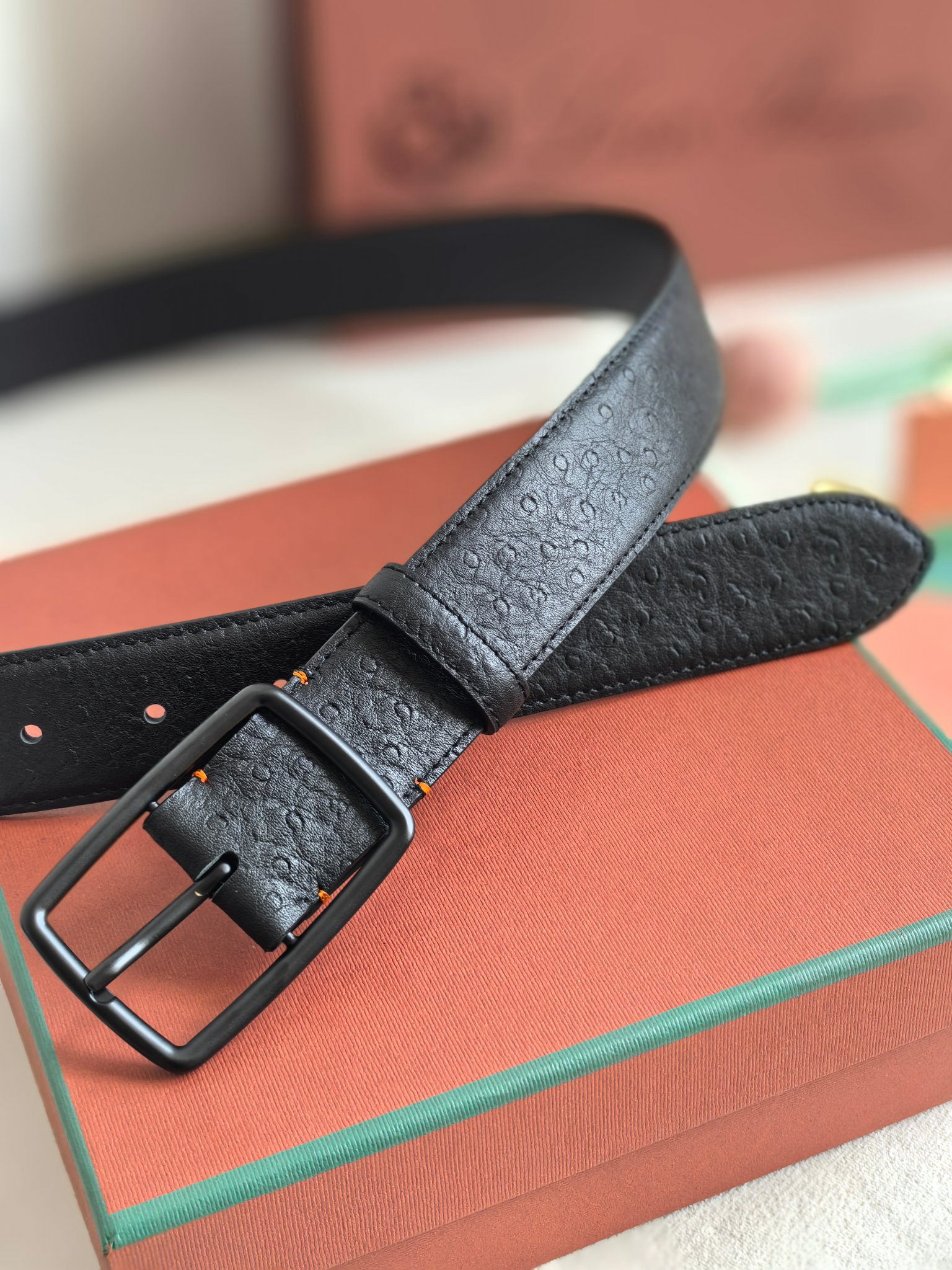 Loro Piana Men's Black Leather Belt - Imported Quality & Classic Design 8 a1742003510059 8612