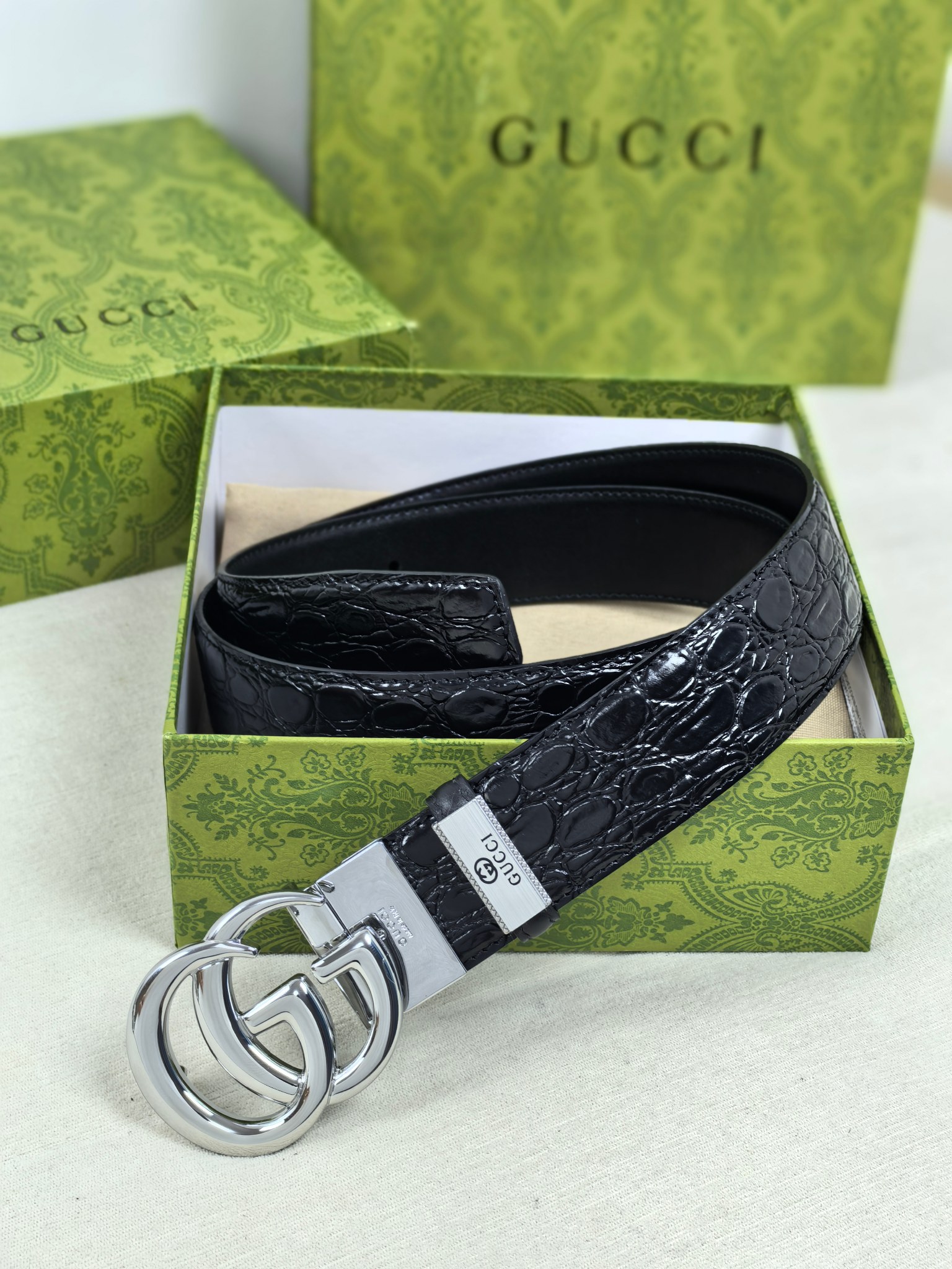 Gucci Style Leather Men's Belts Men's Belts Men's Belt detail image 4 from source 766480