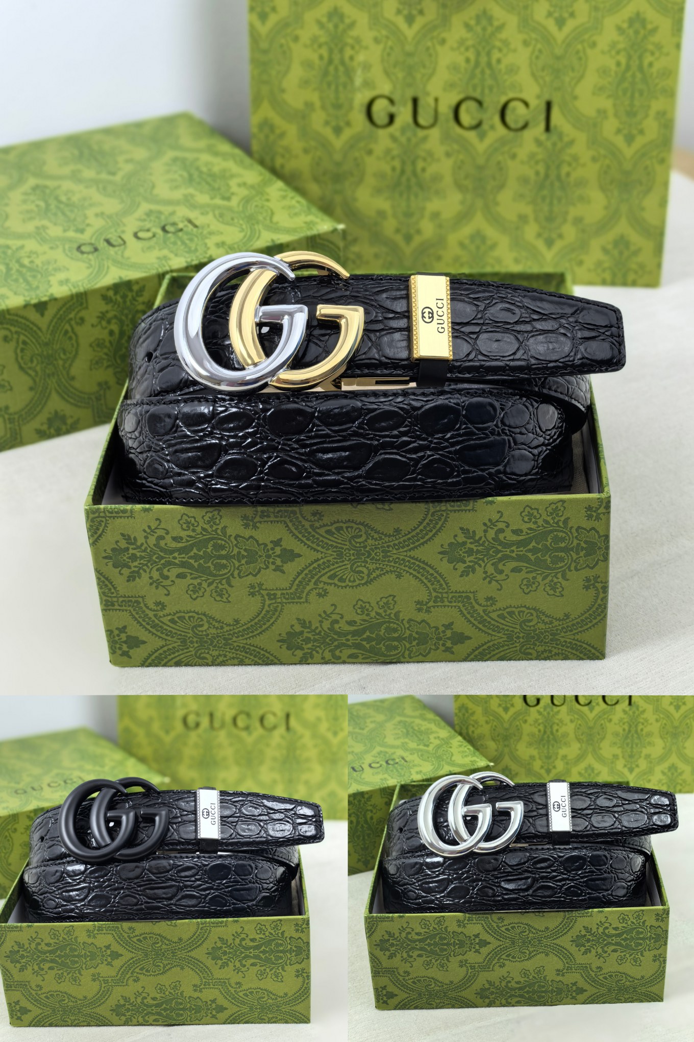 Gucci Style Leather Men's Belts Men's Belts Men's Belt detail image 9 from source 766480