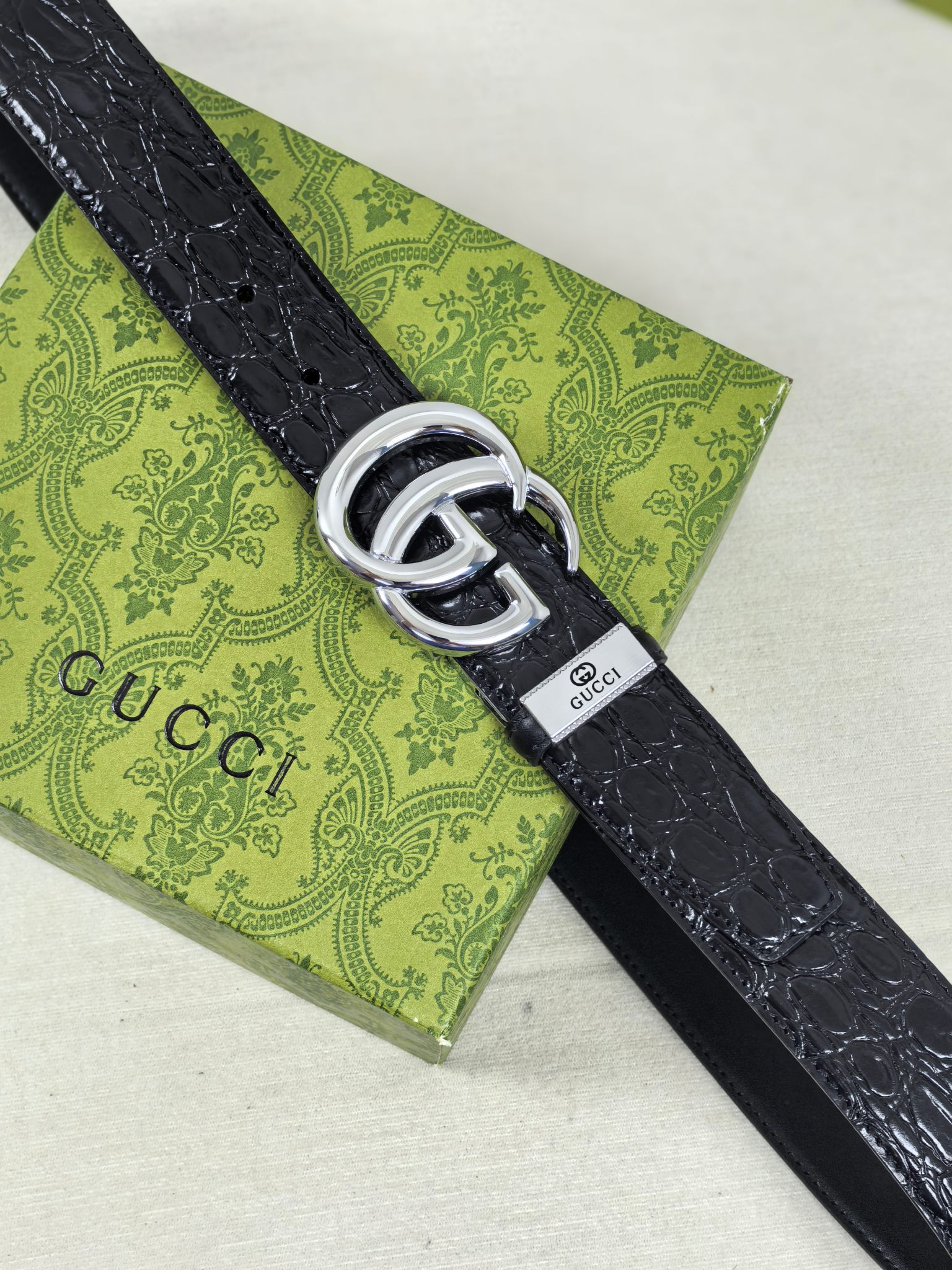Gucci Style Leather Men's Belts Men's Belts Men's Belt detail image 6 from source 766480