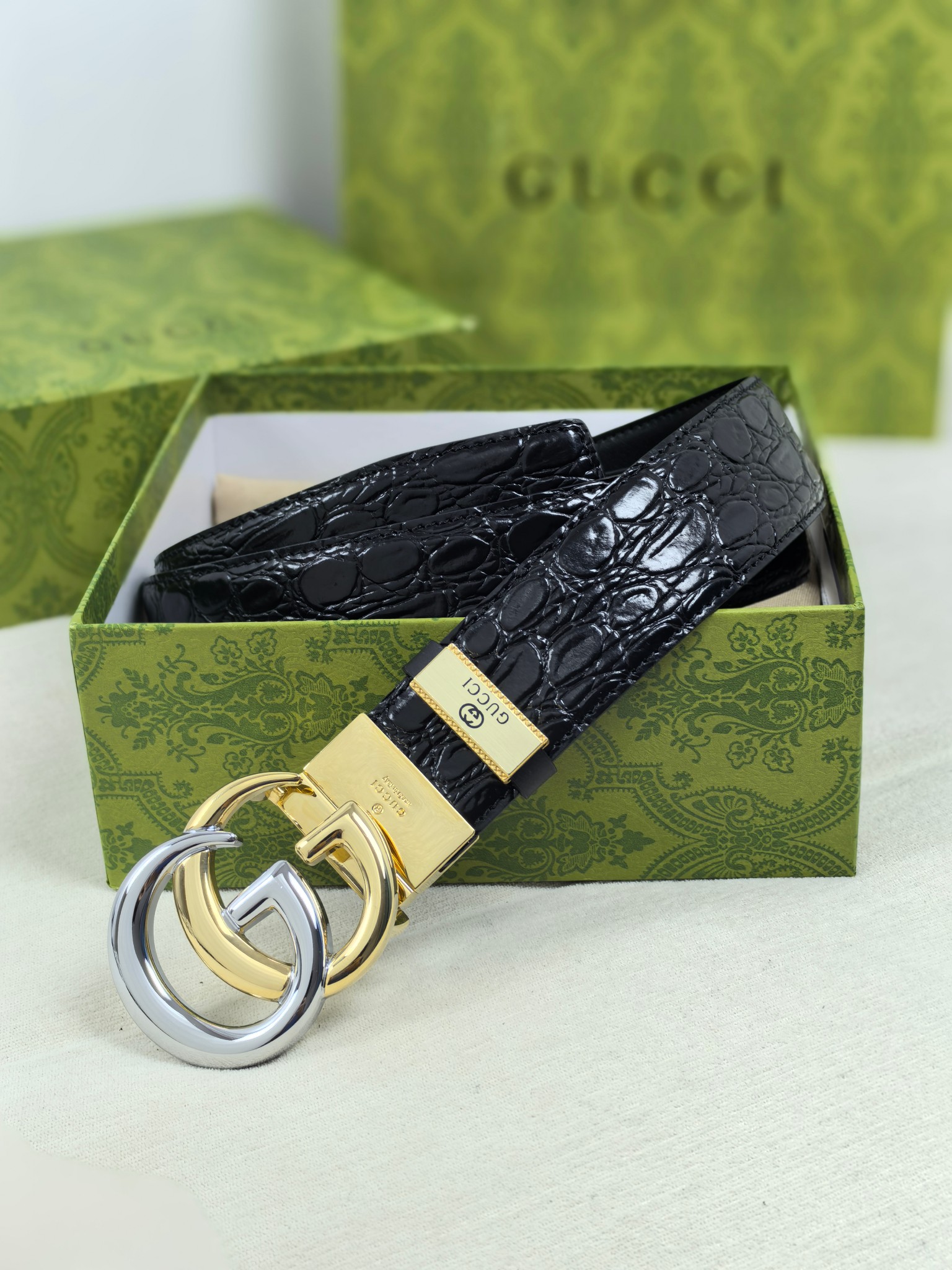 Gucci Style Leather Men's Belts Men's Belts Men's Belt detail image 4 from source 766481