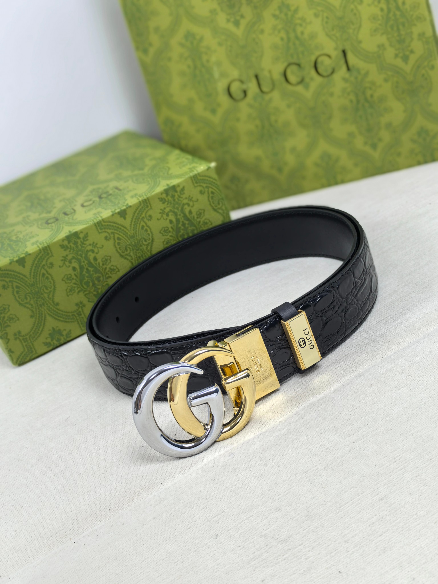 Gucci Style Leather Men's Belts Men's Belts Men's Belt detail image 7 from source 766481