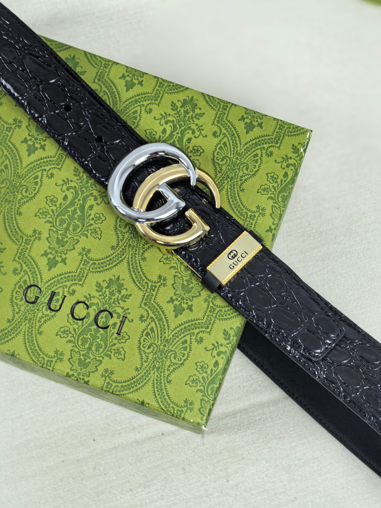 Gucci Style Leather Men's Belts Men's Belts Men's Belt detail image 6 from source 766481