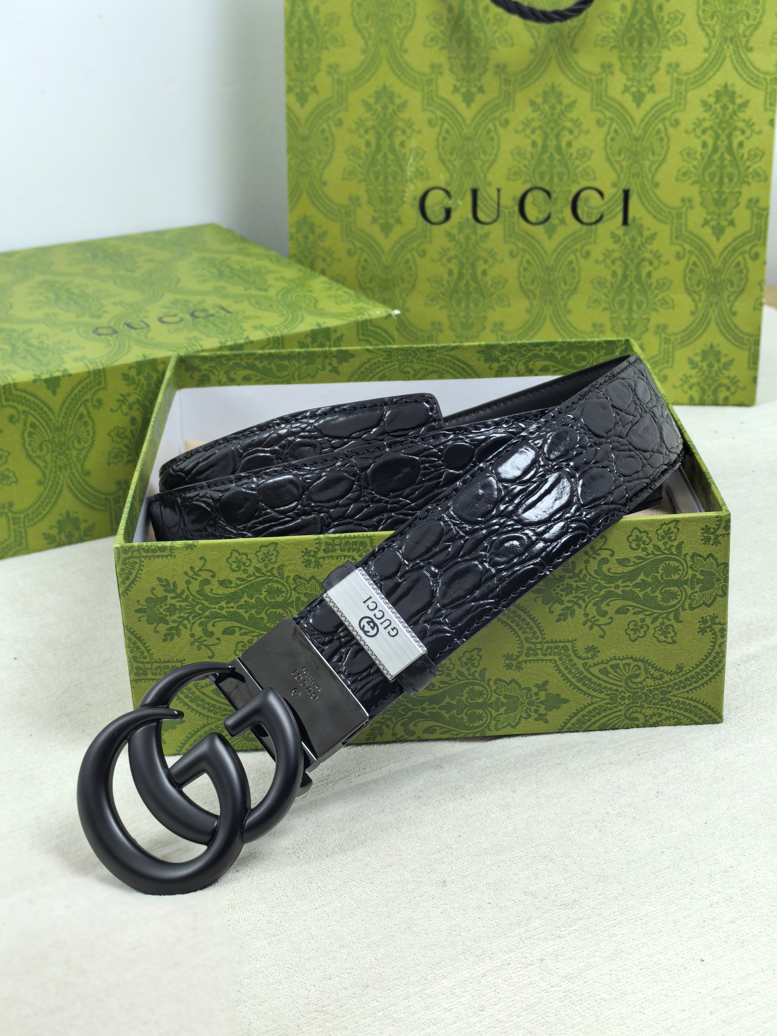 Gucci Style Leather Men's Belts Men's Belts Men's Belt detail image 4 from source 766482