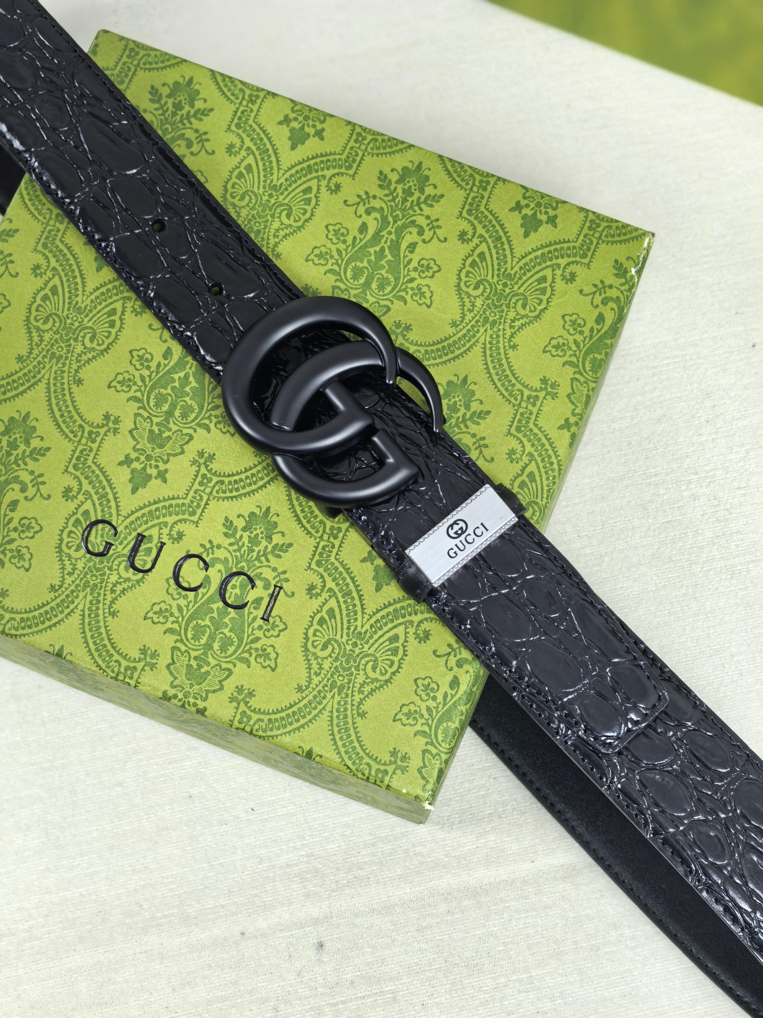 Gucci Style Leather Men's Belts Men's Belts Men's Belt detail image 5 from source 766482