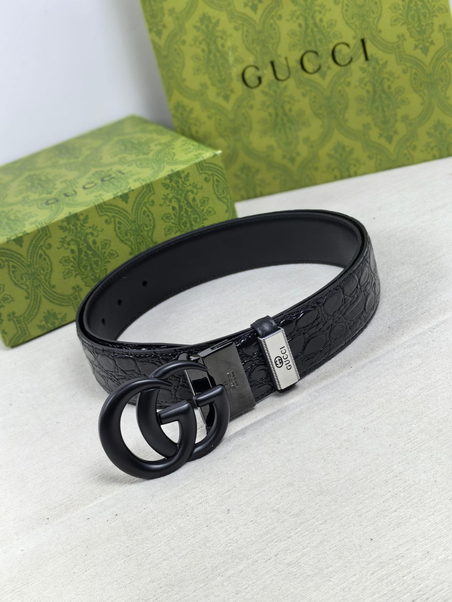 Gucci Style Leather Men's Belts Men's Belts Men's Belt detail image 8 from source 766482