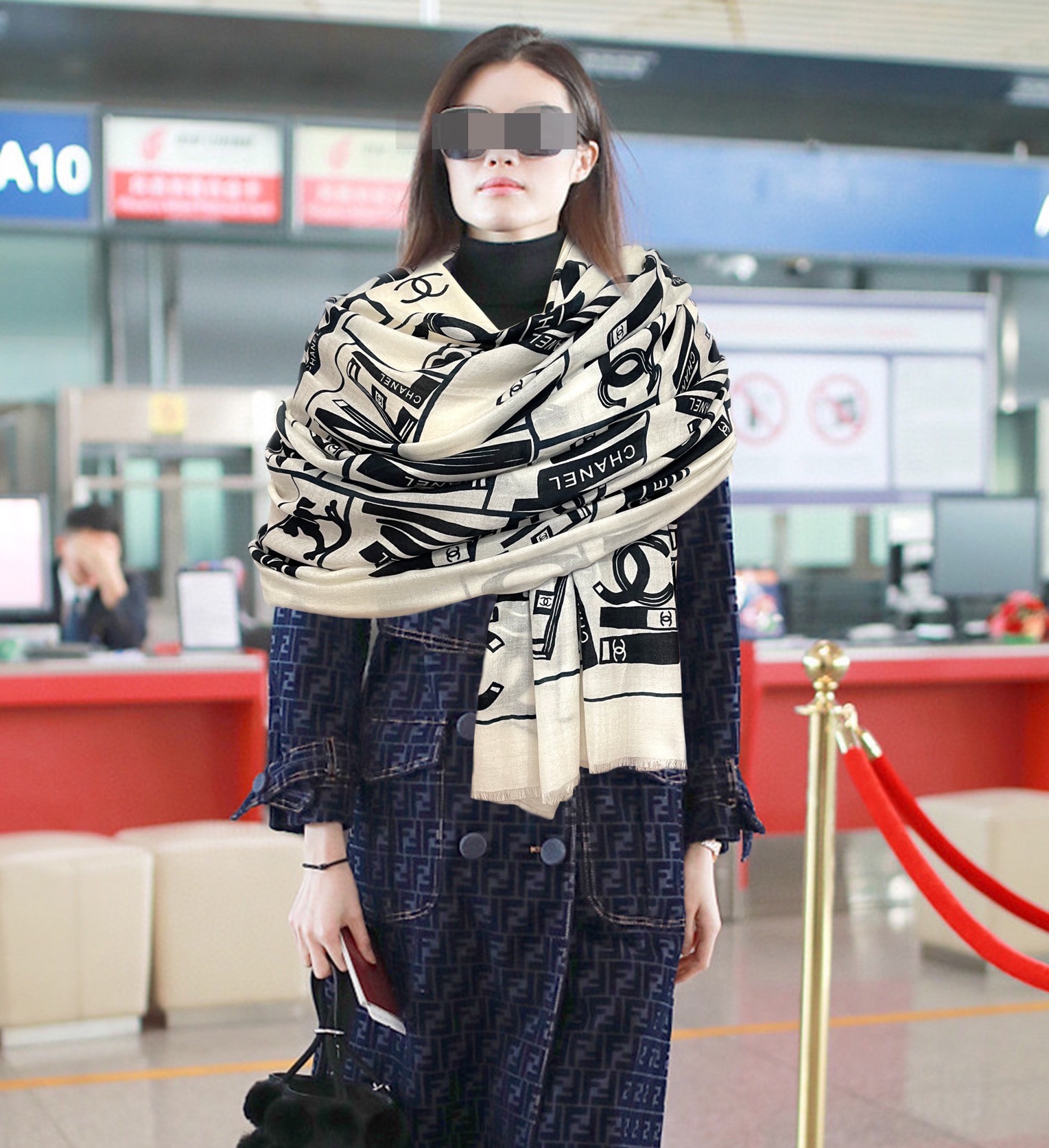 NO:170677,New Xiaoxiang's latest style is truly praised [Double C-sided Ring Velvet Scarf] The real thing is truly beautiful. The shawl is printed and painted in a very intimate way. The details can be seen. The whole scarf gives people aura and is very exquisite and high-end VIP recommendation is definitely worth buying. Size 100x200cm, cashmere, high-end scarf, ring, shawls19860909上新 小香最新款真心赞【双c面戒指绒长巾】实物真心美 披肩配以印花无论设计喷绘都是非常到位细节都可见整个围巾给人气场的同时又非常精致高端VIP推荐绝对值得入手尺寸100x200cm,材质羊绒,高版本围巾,ring,shawls,scarf