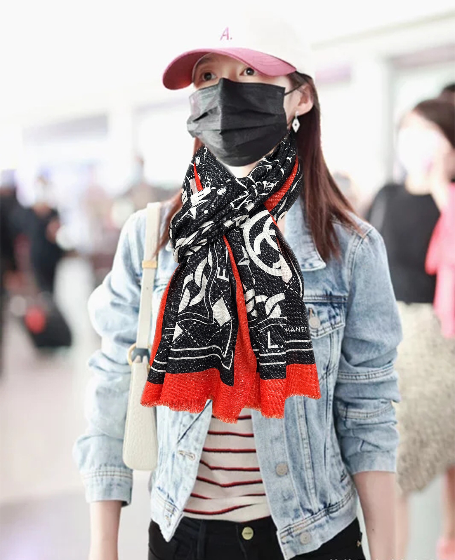 Chanel Scarf Shawl Best Wholesale Replica
 Coffee Color Printing Cashmere