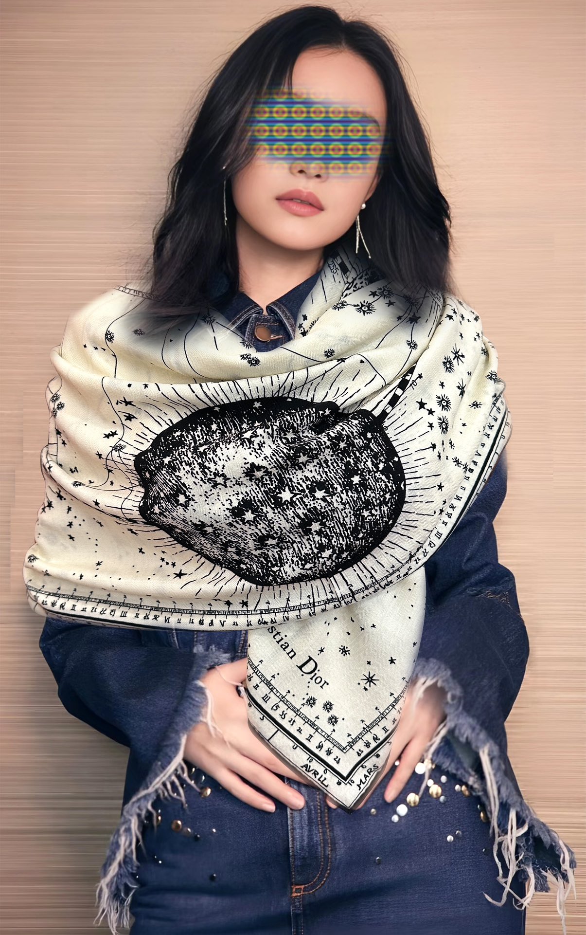 NO:185634,The new Dior [Double-sided and same-colored earth pattern] is classic and elegant [gift]~ temperament to the bones [color] The new season's fabric is super high-end, really soft, smooth [sun] Very tough, it is not easy to be easily hooked! The new series this year ~ This design is really beautiful and beautiful. A scarf [color] gives you the best match [lip] The upper body effect is simply elegant and elegant. The gift is very lively. The layered and elegant texture. [celebration] The fragrance powder must be put into [hair] The upper body effect really needs no more beauty (it feels more with clothing, shoes and bags) [beer] The real thing is definitely more beautiful [strong] [sun] Size 140x140, material 30 silk silk cashmere, 2 colors high-version scarf, high-version scarf, dior, real silk19860909上新迪奥【双面同色地球图案】经典优雅[礼物]~气质到骨子里[色]新一季的面料超高级,真心超级柔软,丝丝顺滑[太阳]韧性很强 不容易被轻易勾丝！今年新出的系列~真的被这样的设计美到[强]一条的丝巾[色]给你最好的搭配[嘴唇]上身效果简直优雅气质到不行[礼物]非常灵动.层次优雅质感.[庆祝]香粉必入[發]上身效果真的不用多说的美(搭配服饰鞋包更有感觉)[啤酒]实物绝对更美[强][太阳]尺寸140x140、材质30真丝丝羊绒,2色高版本围巾,高版本围巾,dior,real silk,scarf