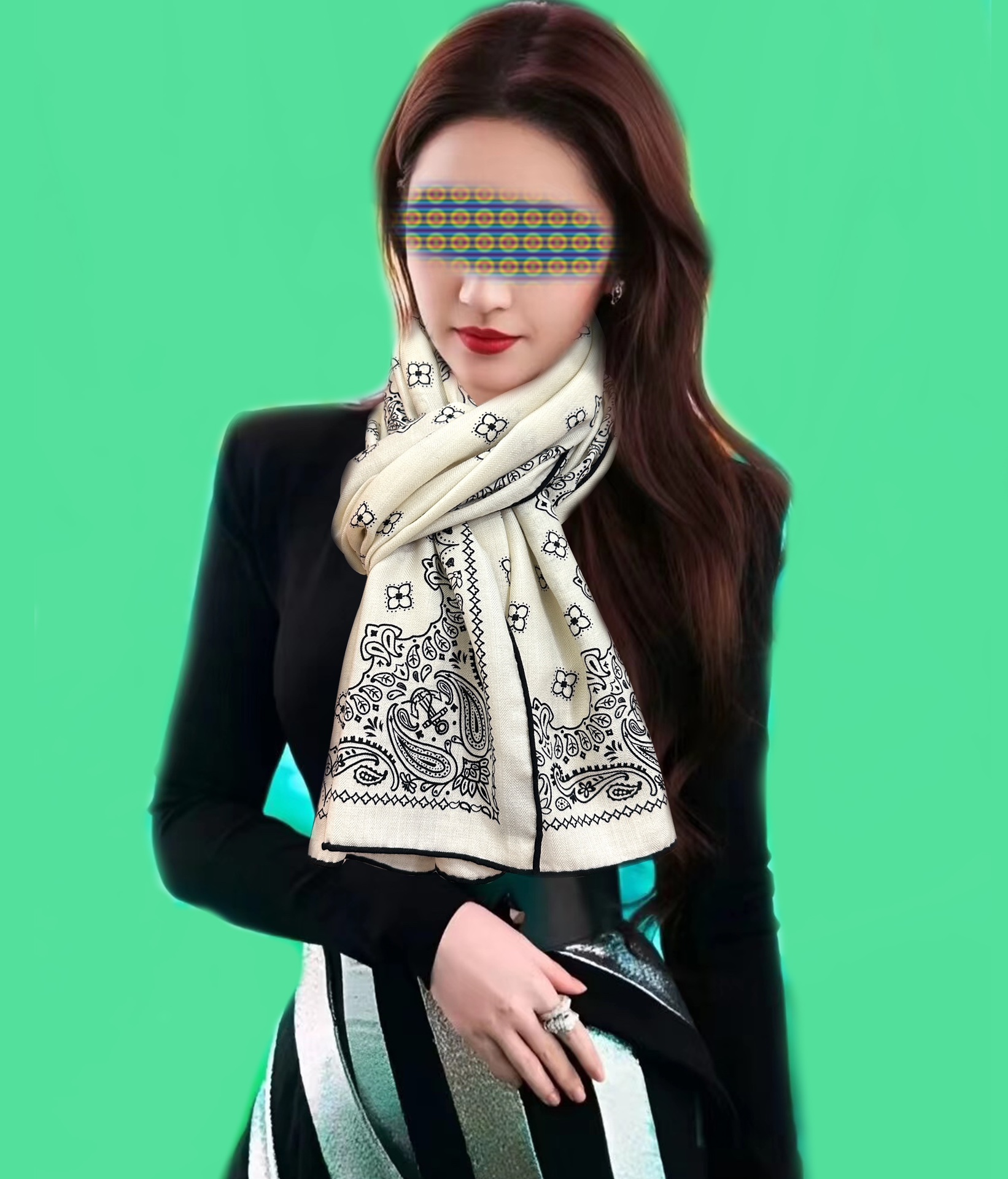 NO:185611,Selin's latest model [Double-sided same-color print] [Eat melon] Be sure to start quickly [lip] You can use it all seasons [seduction] It is really beautiful and makes people feel very unfair. The quality is very perfect. The whole scarf gives people aura and is very exquisite and beautiful. The new style is definitely worth buying. Once you get it, you will be glad that you are a beautiful woman. Size 65x185, cashmere, 2-color high-version scarf, high-version scarf, celine19860909赛琳 最新款【双面同色印花】[吃瓜]下手一定要快[嘴唇]四季都可以用[勾引]真心美的让人非常非上身效果简直美翻了 品质非常完美整个围巾给人气场的同时又非常精致秀丽绝对值得入手的新款实物一拿到就会庆幸自己是女人的绝美好货 尺寸65x185,材质羊绒,2色高版本围巾,高版本围巾,celine,scarf