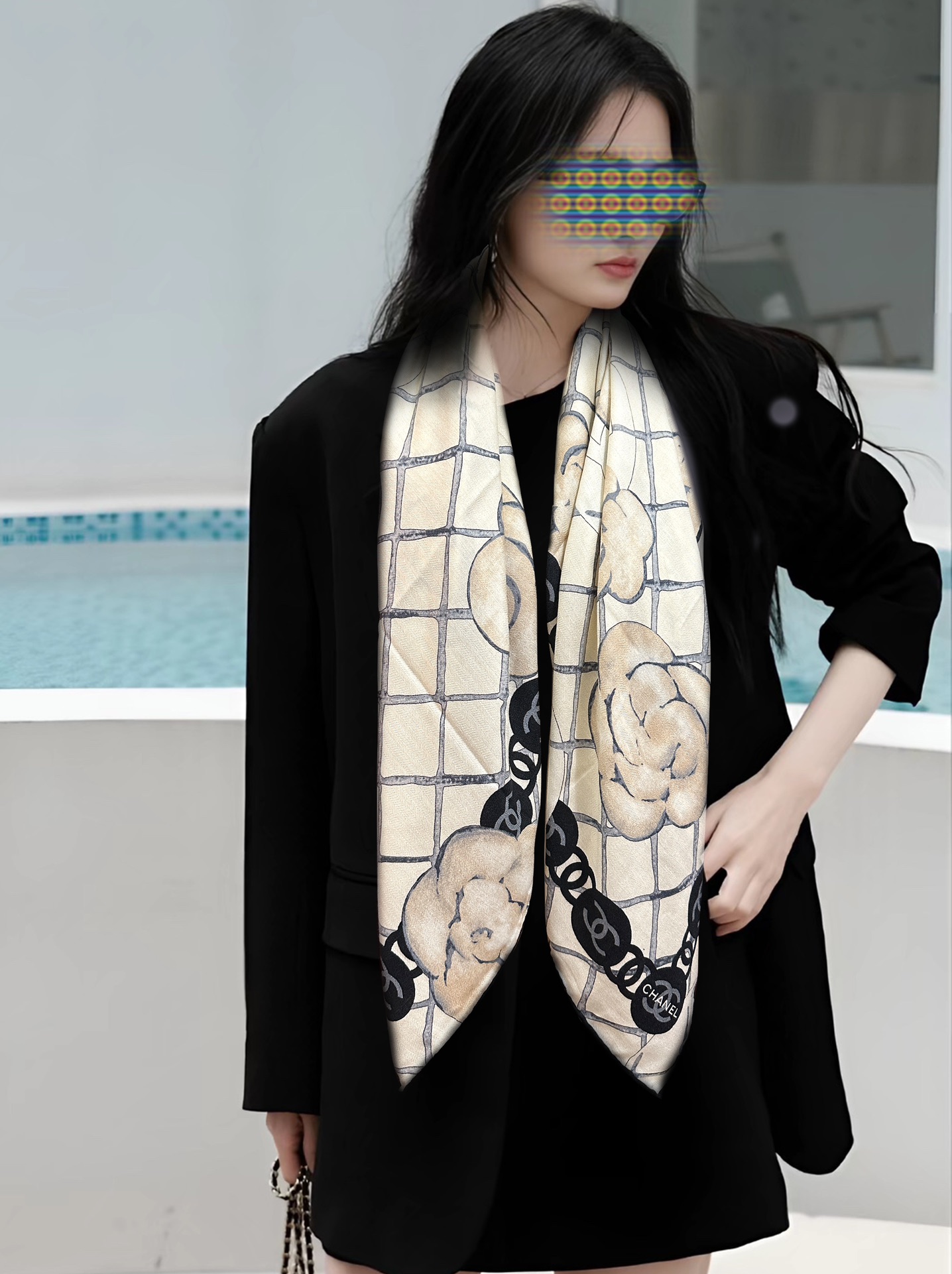 ❤️香奈儿 【双面同色】经典茶花优雅Coco风礼物~气质到骨子里色香奶奶新一季的面料超高级，真心超级柔软