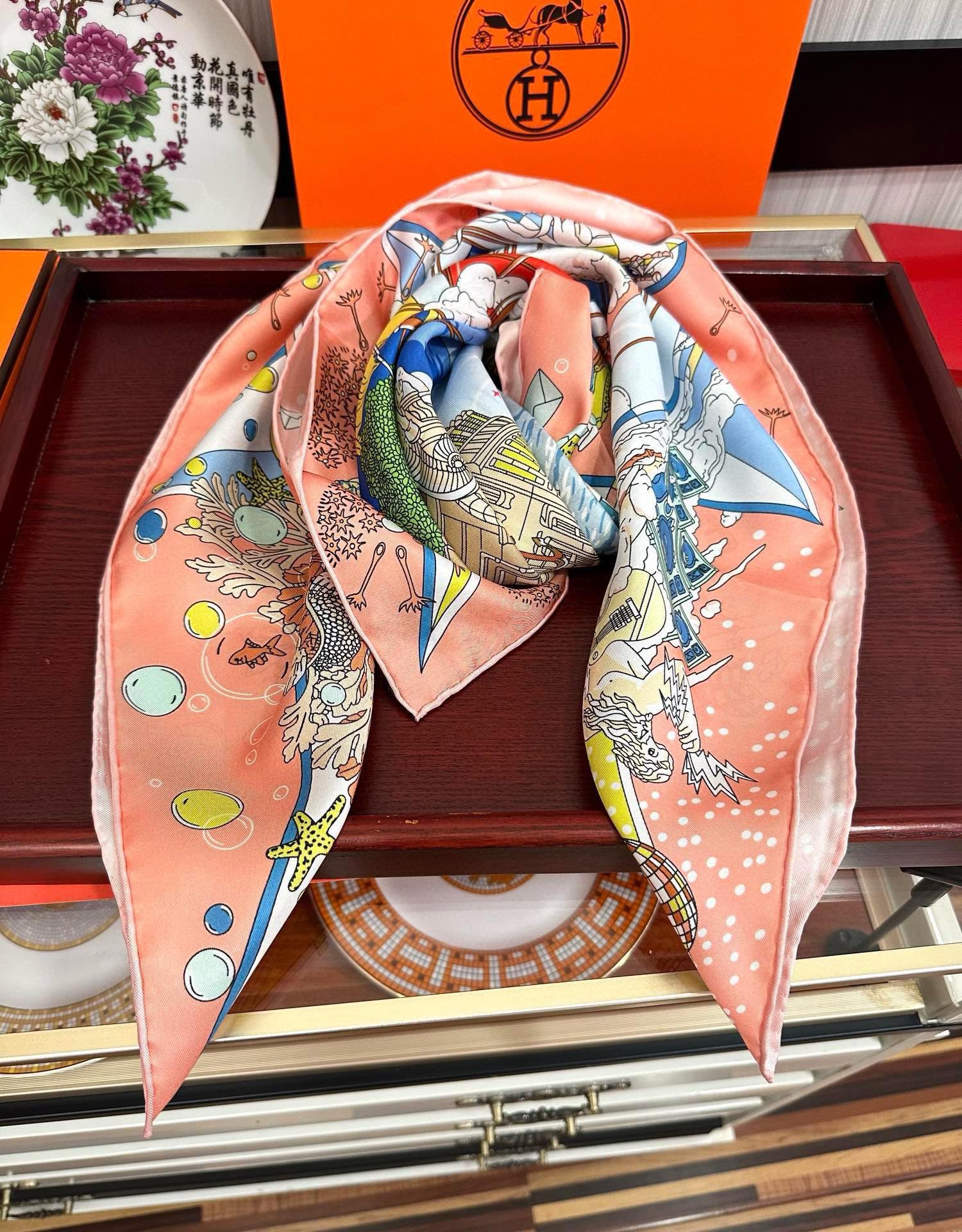 上新2025 。HERMES 重磅庆祝【爱马仕旗舰】方巾嘴唇精简时髦，品质感很显好得意好搭到上瘾的丝巾色