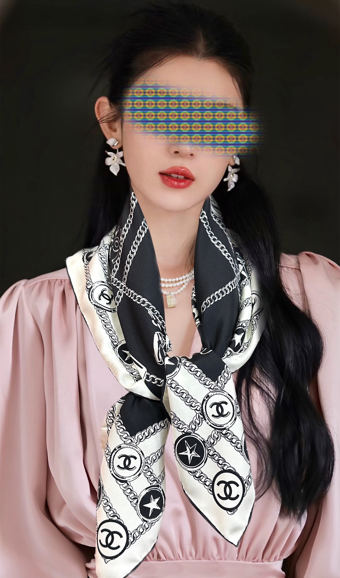 双面同色 香奈儿18姆米 高版本👍2025春夏新款庆祝香奶奶永远都是比较经典發围上秒变高级女神色一条印有