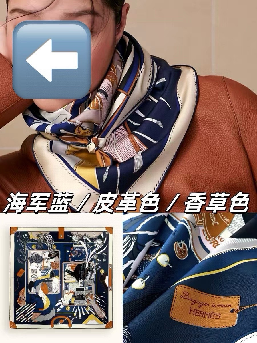 。爱 马 仕 官网同步手工卷边真丝方巾得意  这款爱马家展现强大而迷人的女性魅力精髓色此90厘米方巾推出