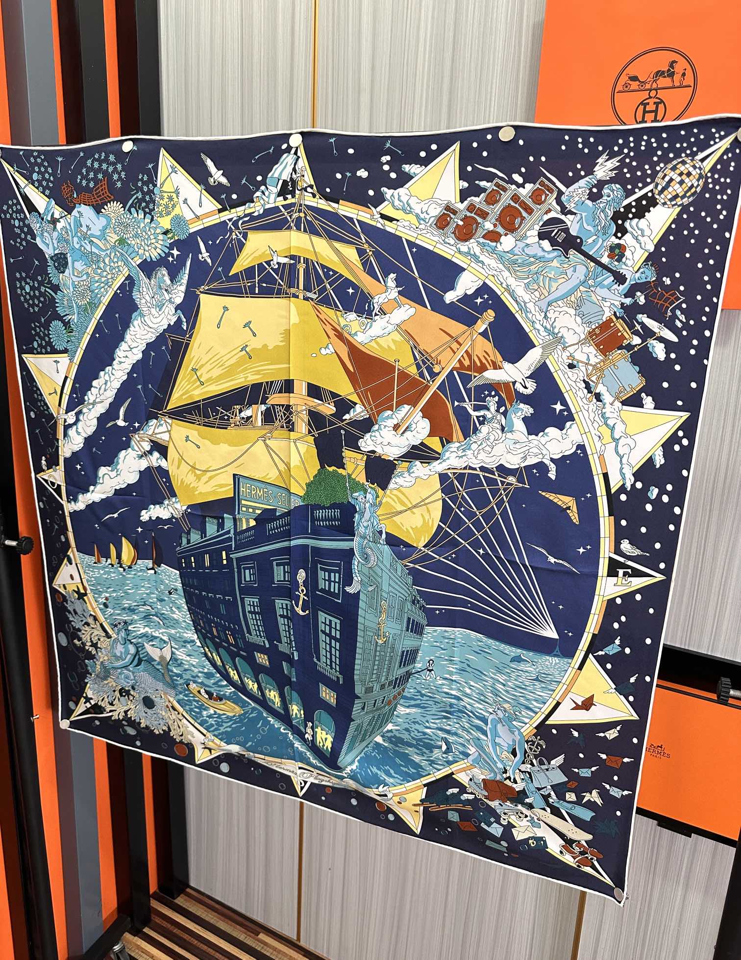 上新2025 。HERMES 重磅庆祝【爱马仕旗舰】方巾嘴唇精简时髦，品质感很显好得意好搭到上瘾的丝巾色