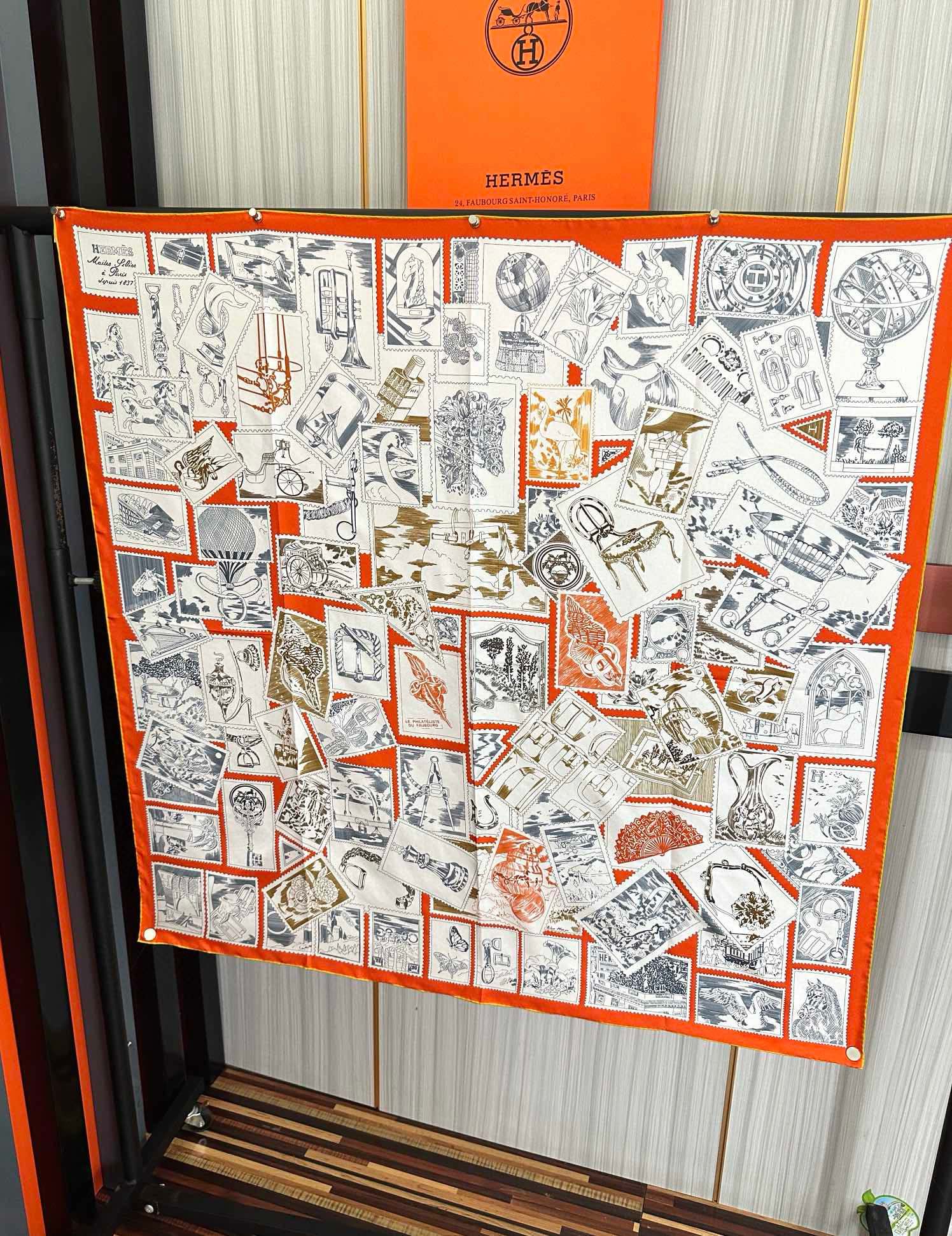 上新2025 。HERMES 重磅庆祝【福宝集邮者】90方巾嘴唇精简时髦，太美了 品质感很显好得意好搭到