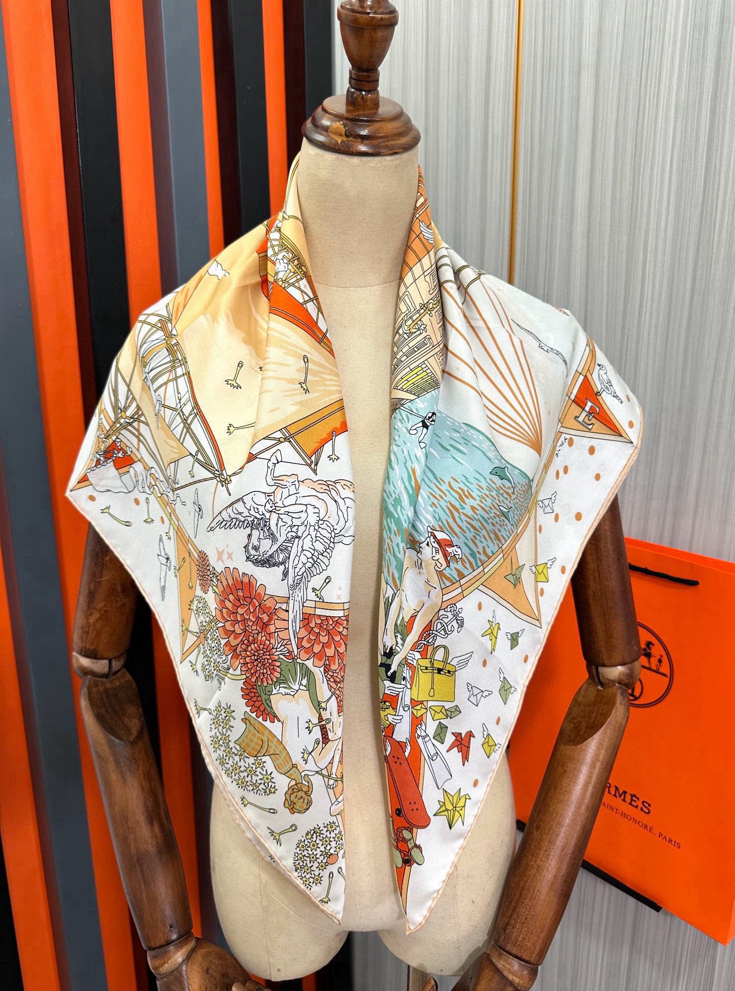 上新2025 。HERMES 重磅庆祝【爱马仕旗舰】方巾嘴唇精简时髦，品质感很显好得意好搭到上瘾的丝巾色