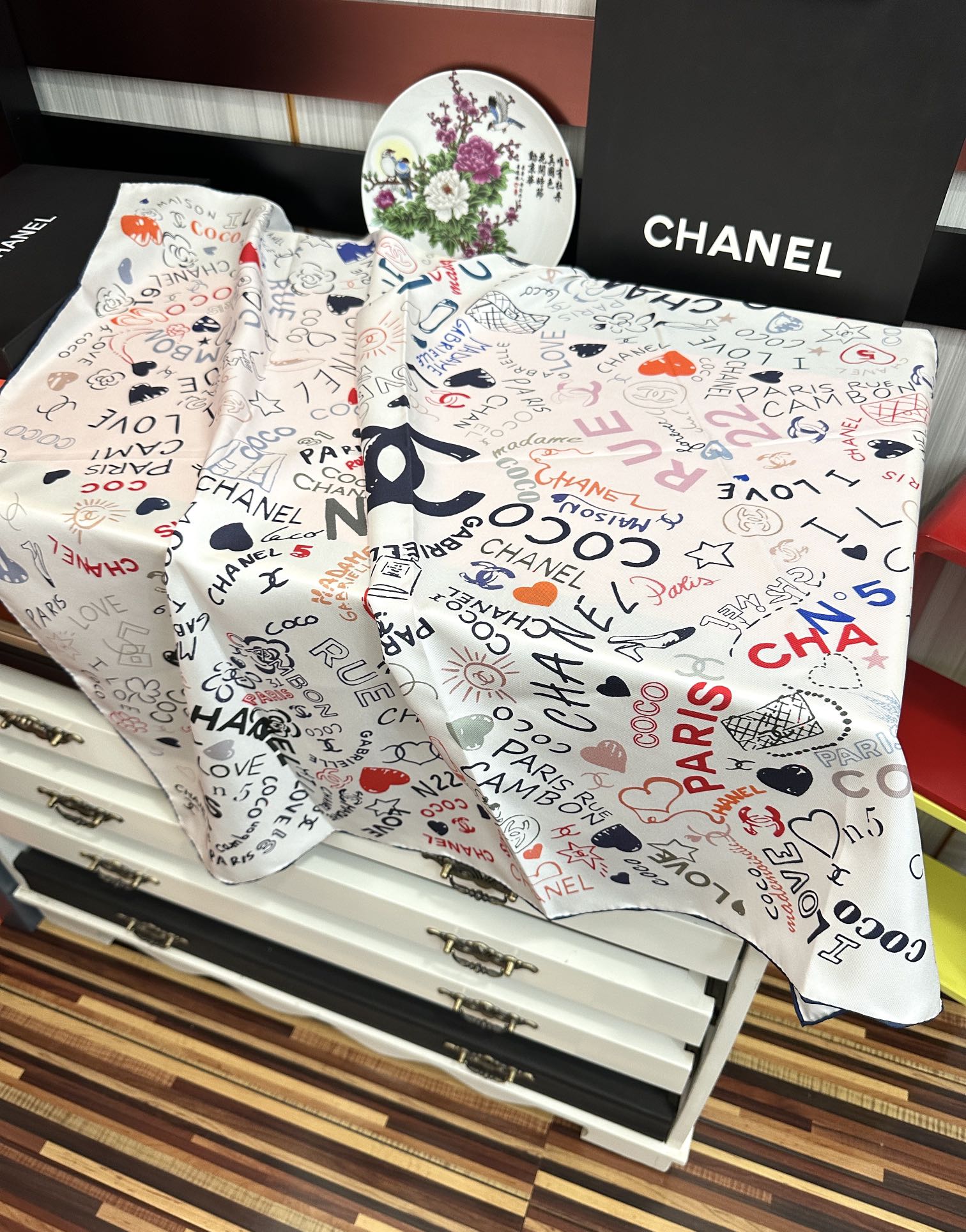  。香奈儿【18mm双面同色】浪漫爱情重磅推荐色真的超级爱的款式❤️Love,真情永在得意一条印有cha