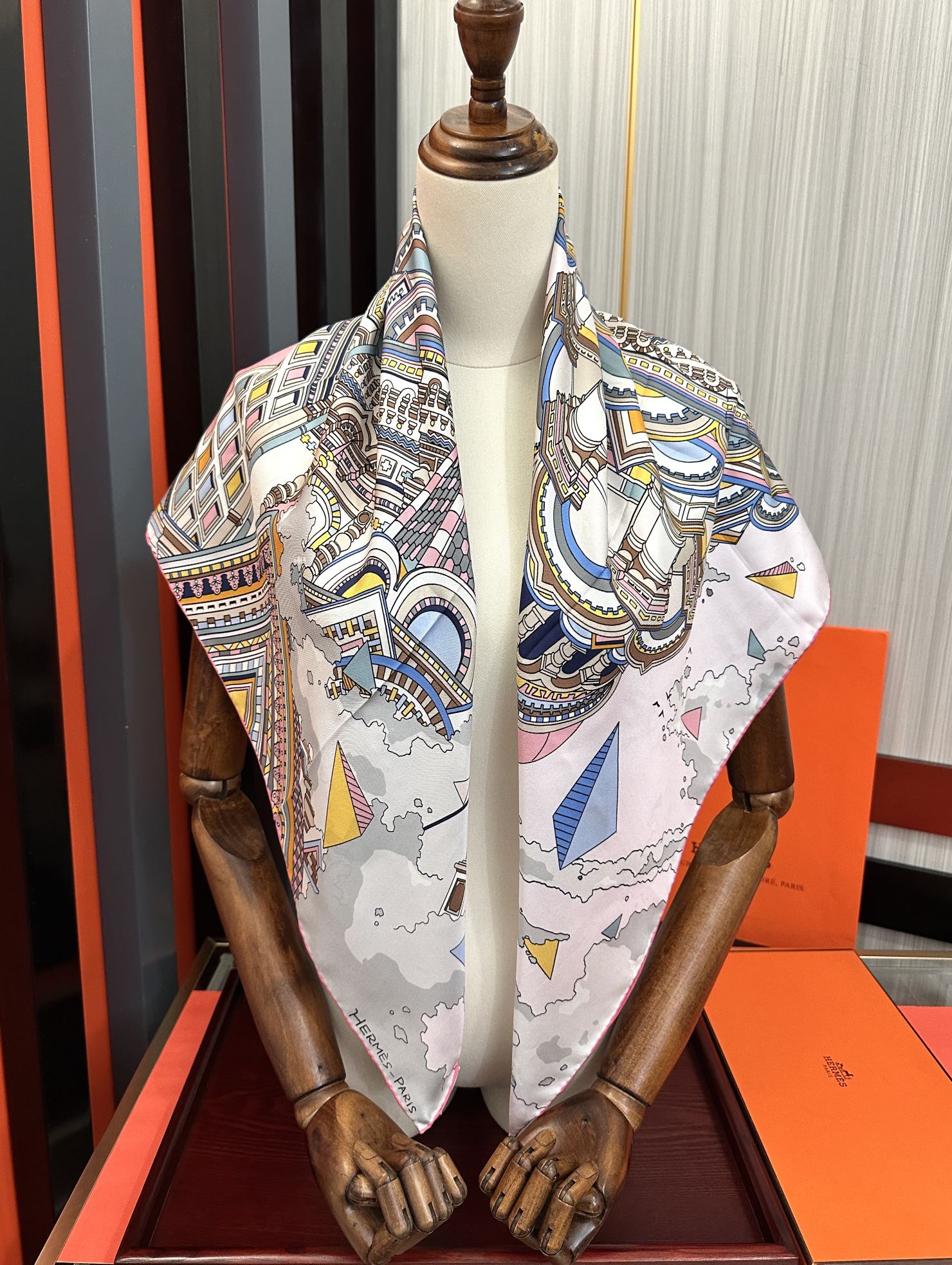 Hermes Silk Scarf 90cm - Exquisite Horse Design, Hand-Rolled Edges 10 i1751895654 237 6