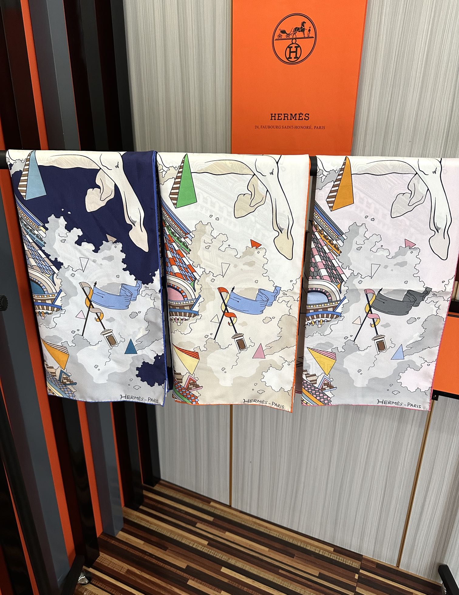 Hermes Silk Scarf 90cm - Exquisite Horse Design, Hand-Rolled Edges 3 i1751895654 6172 2