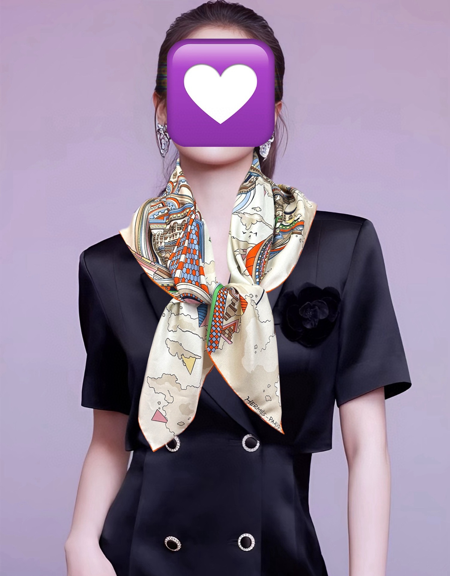Hermès 'Cheval au galop' Silk Scarf - Luxurious Hand-Rolled Edges, 90x90cm