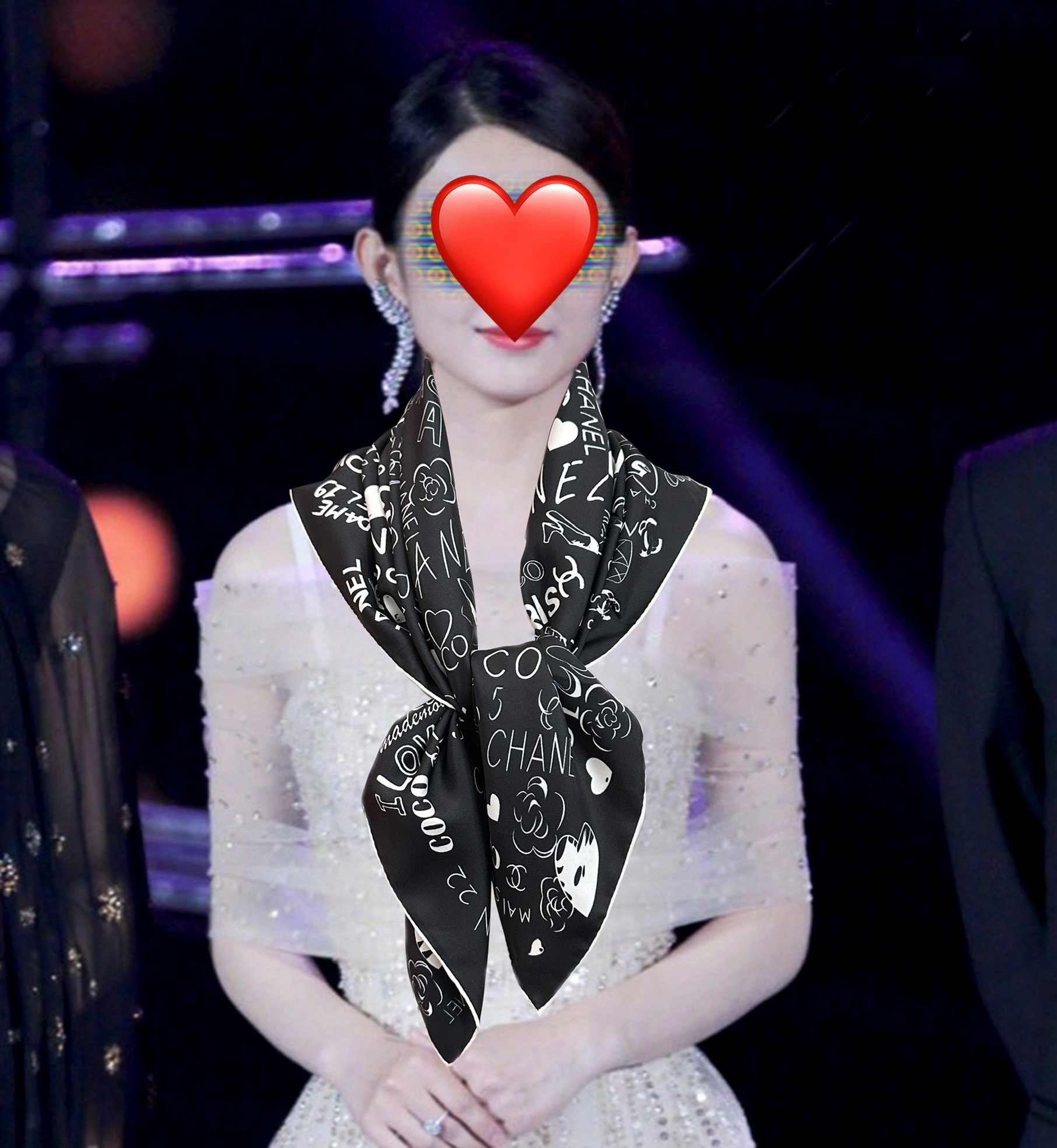  。香奈儿【18mm双面同色】浪漫爱情重磅推荐色真的超级爱的款式❤️Love,真情永在得意一条印有cha