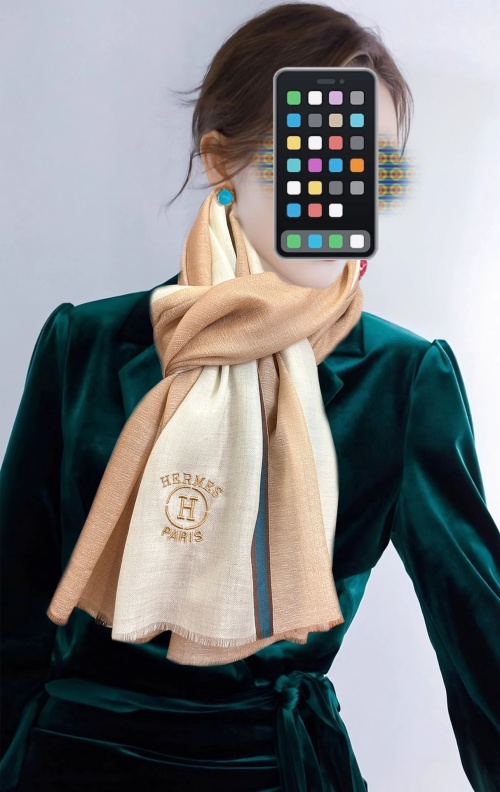 Elegant Hermes Paris Cashmere Scarf - Classic Design, Timeless Style 1 Elegant Hermes Paris Cashmere Scarf - Classic Design, Timeless Style