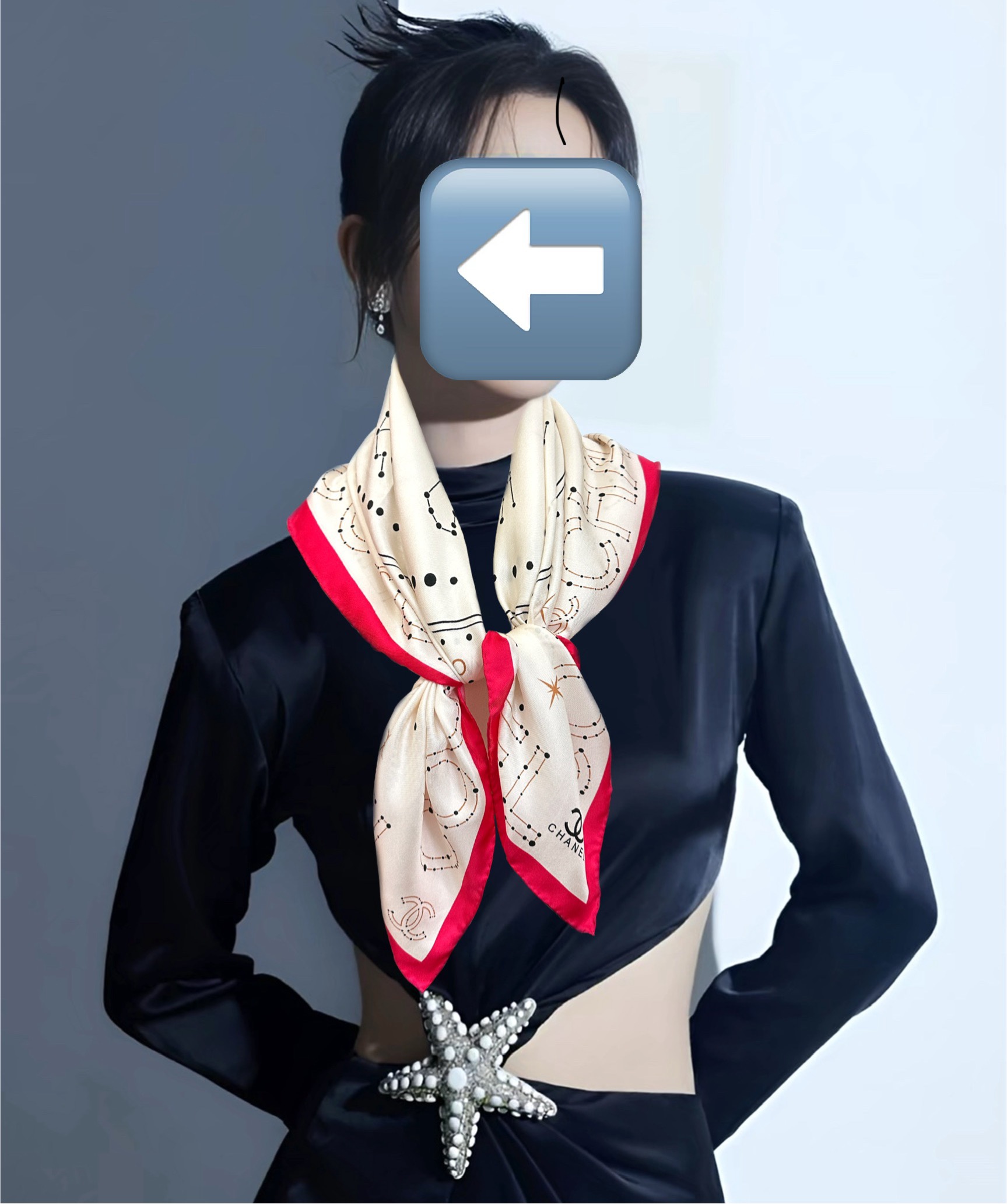  ❤️新款 香奈儿 •2025 《星座方巾》真丝斜纹绸 精致手工卷边质感高级呲牙触感柔滑庆祝将星座元素与