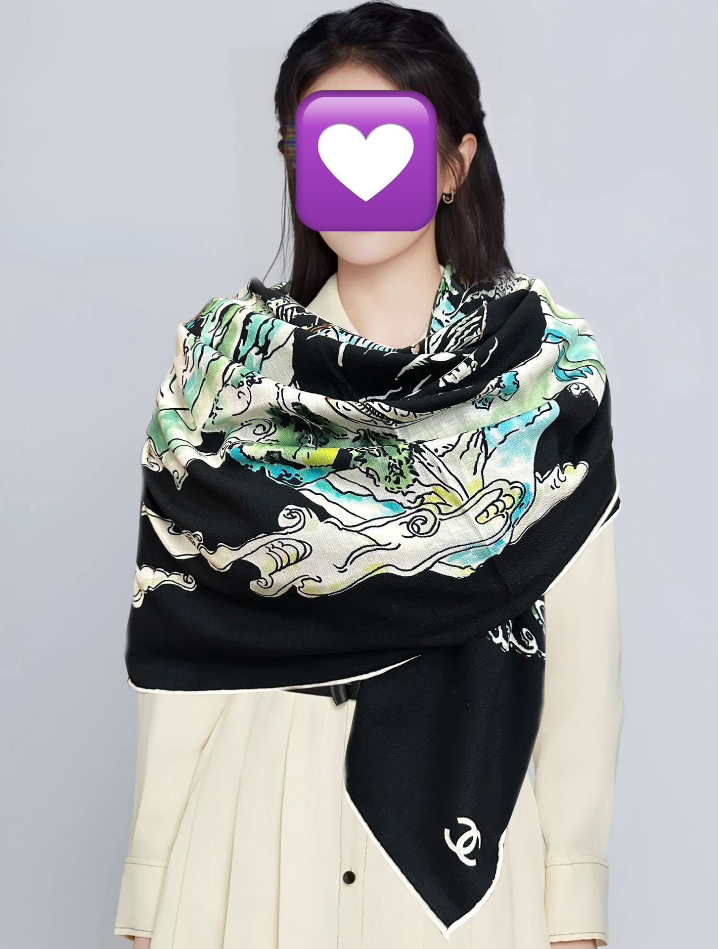 新款❤️2025 香奈儿 太美了 【双面同色】發经典设计优雅风礼物~气质到骨子里色香奶奶新一季的面料超高