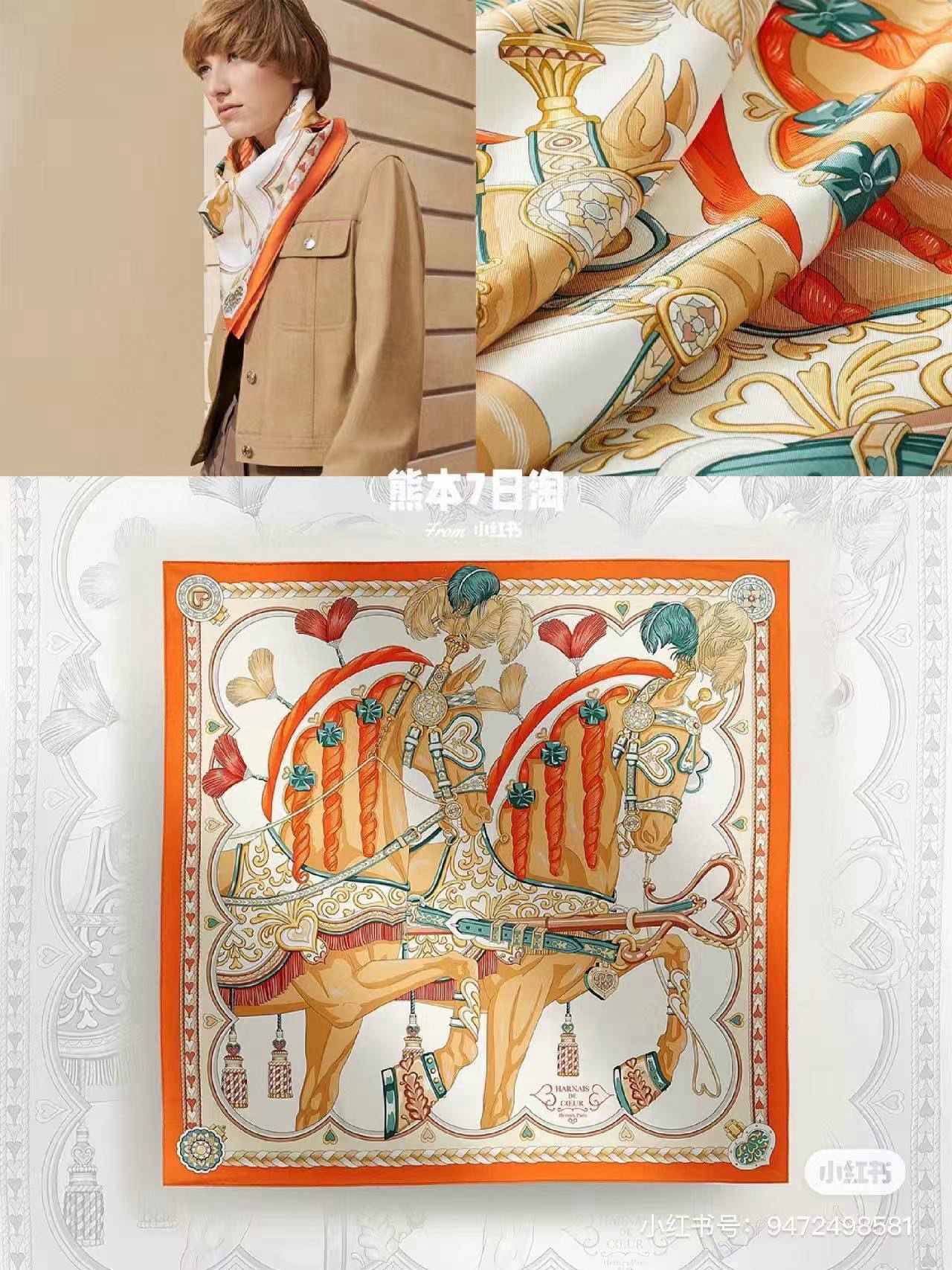 🔥高版本 爱马仕 2025新款【骏马奔腾】精致手工卷边，买到都说好👍下手一定要快高端 大爱❤️女人尤物 