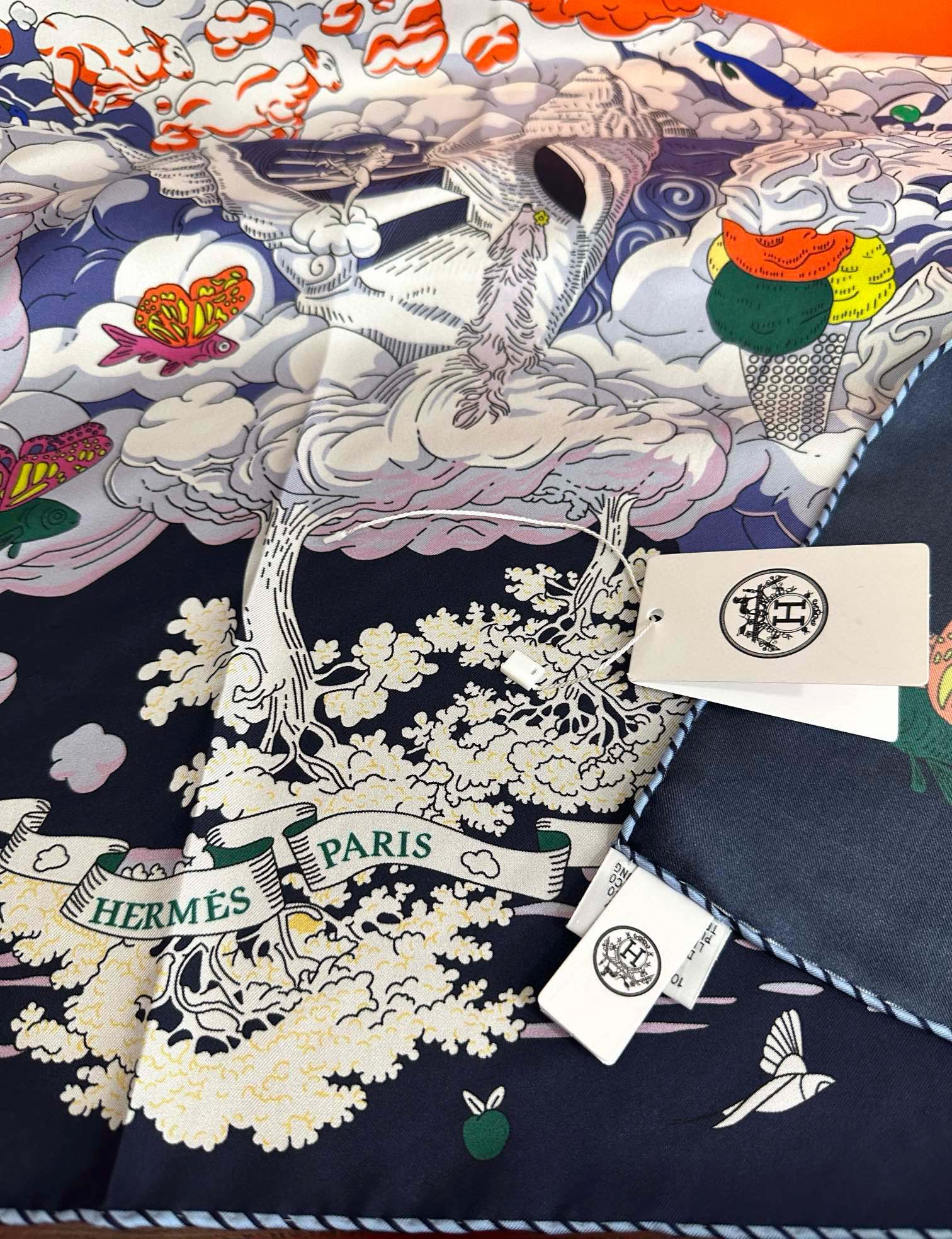 高版本2025𝐇𝐞𝐫𝐦𝐞𝐬 🔥《我的云间万象》设计犹如梦幻的邀约[庆祝]这条丝巾充满了童趣[發]富有想象