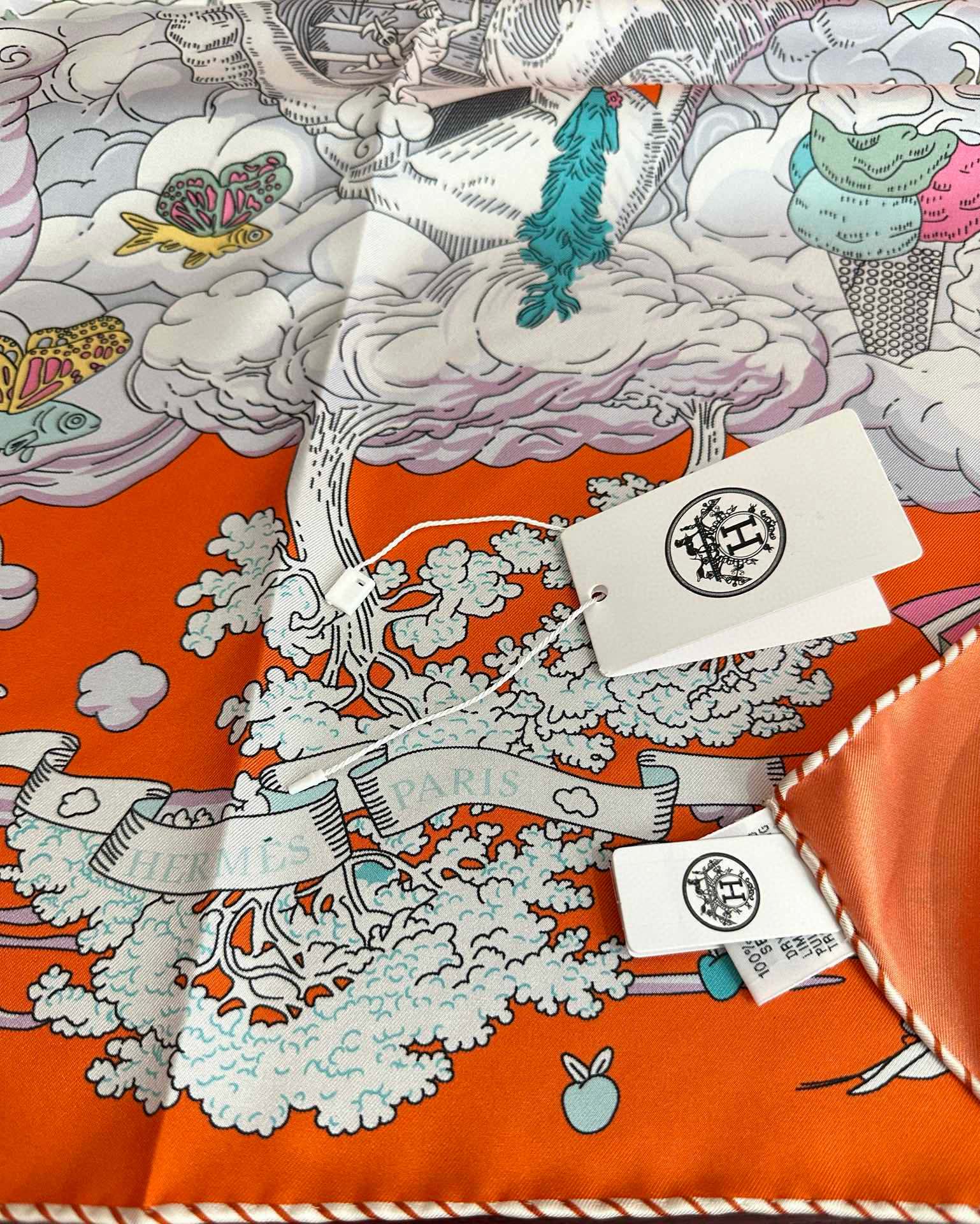 高版本2025𝐇𝐞𝐫𝐦𝐞𝐬 🔥《我的云间万象》设计犹如梦幻的邀约[庆祝]这条丝巾充满了童趣[發]富有想象