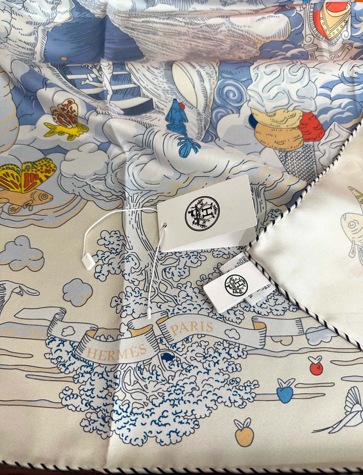 高版本2025𝐇𝐞𝐫𝐦𝐞𝐬 🔥《我的云间万象》设计犹如梦幻的邀约[庆祝]这条丝巾充满了童趣[發]富有想象