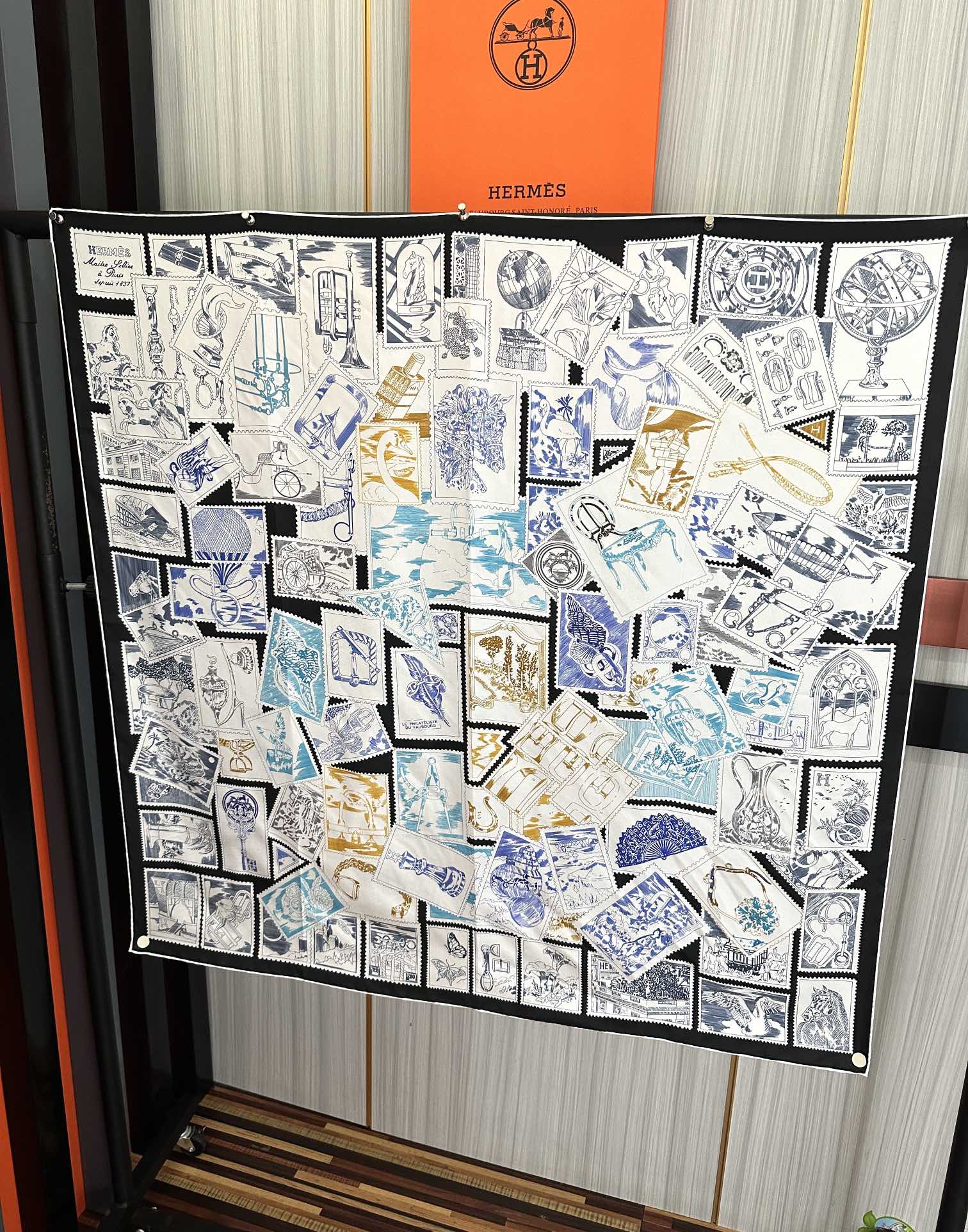 上新2025 。HERMES 重磅[庆祝]【福宝集邮者】90方巾[嘴唇]精简时髦，太美了 品质感很显好[