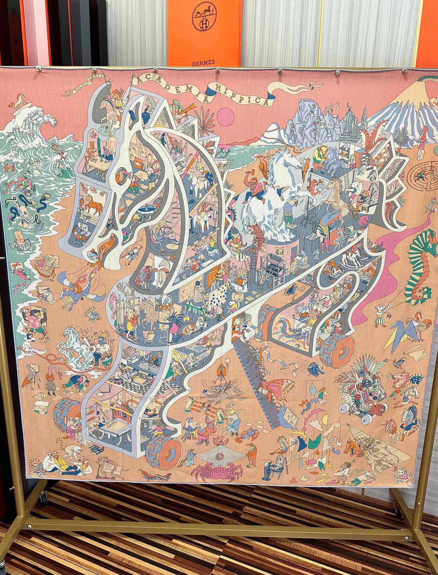 上新 。爱马仕 【马术学院】[嘴唇]今年最新款 140双面同色丝毛披肩这款爱马仕的经典单品展现强大而迷人