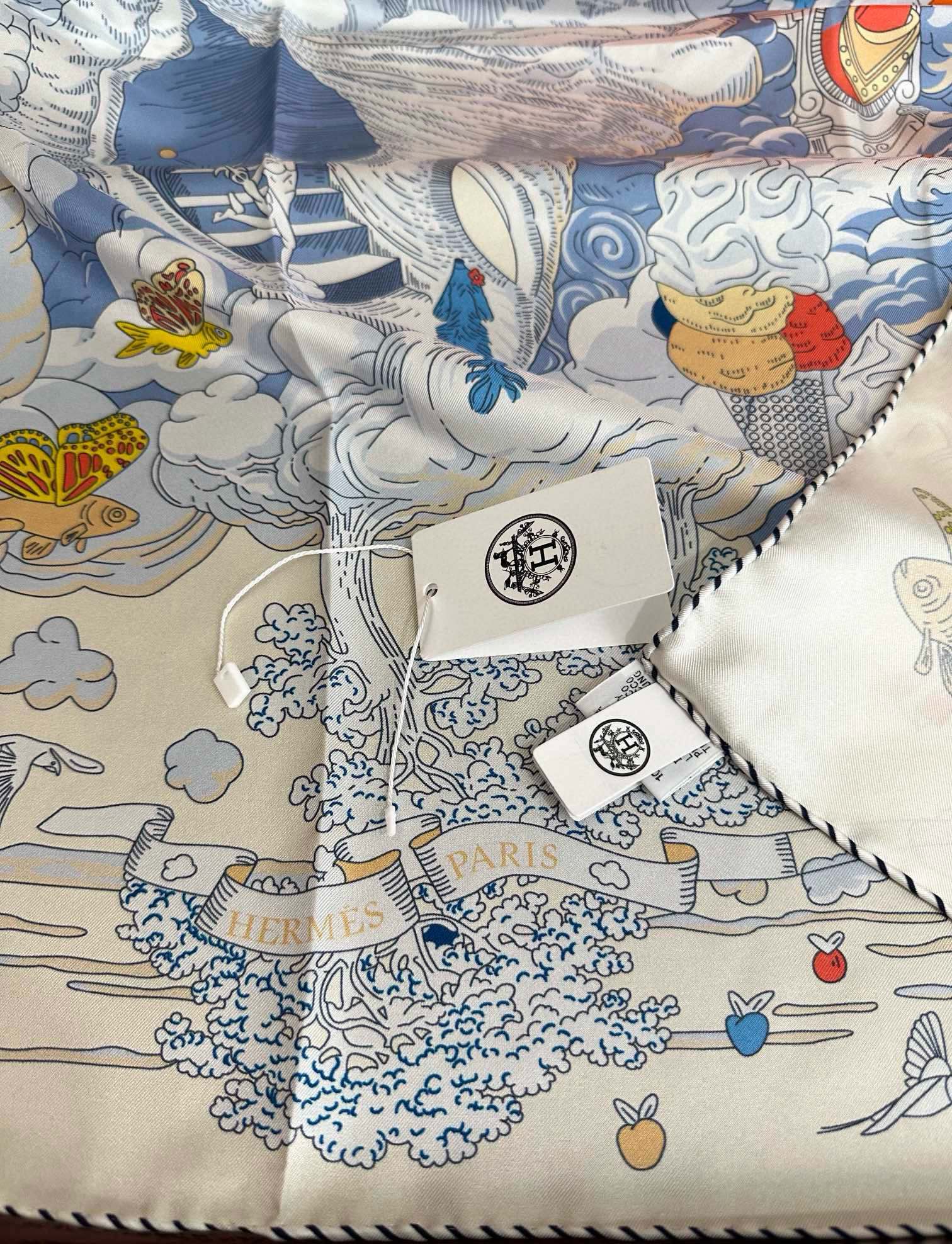 高版本2025𝐇𝐞𝐫𝐦𝐞𝐬 🔥《我的云间万象》设计犹如梦幻的邀约[庆祝]这条丝巾充满了童趣[發]富有想象