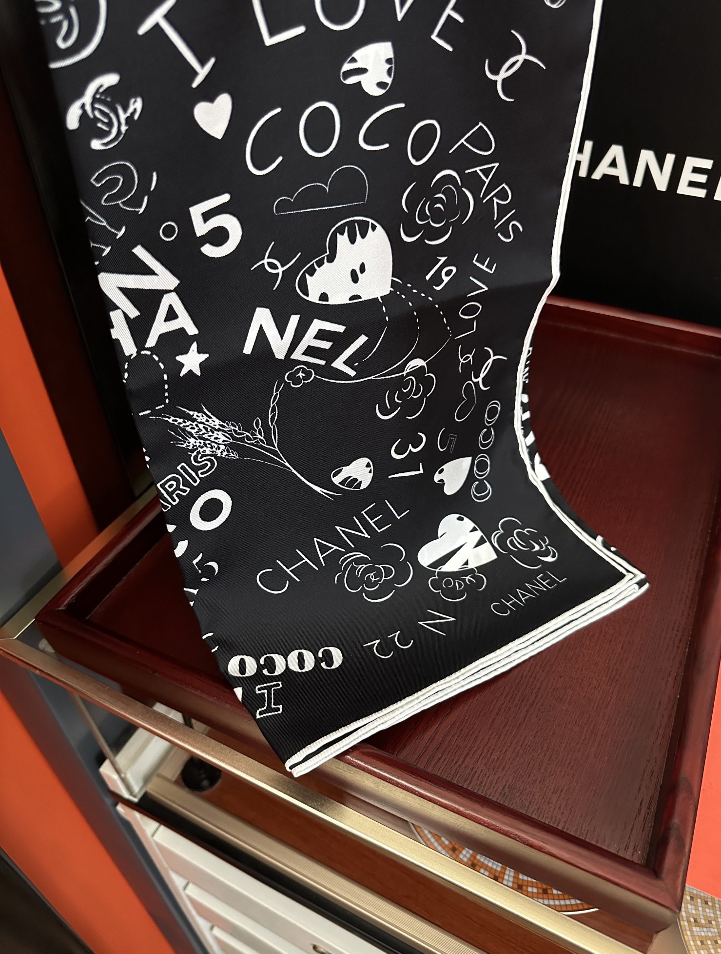 。香奈儿【18mm双面同色】浪漫爱情重磅推荐[色]真的超级爱的款式❤️Love,真情永在[得意]一条印有