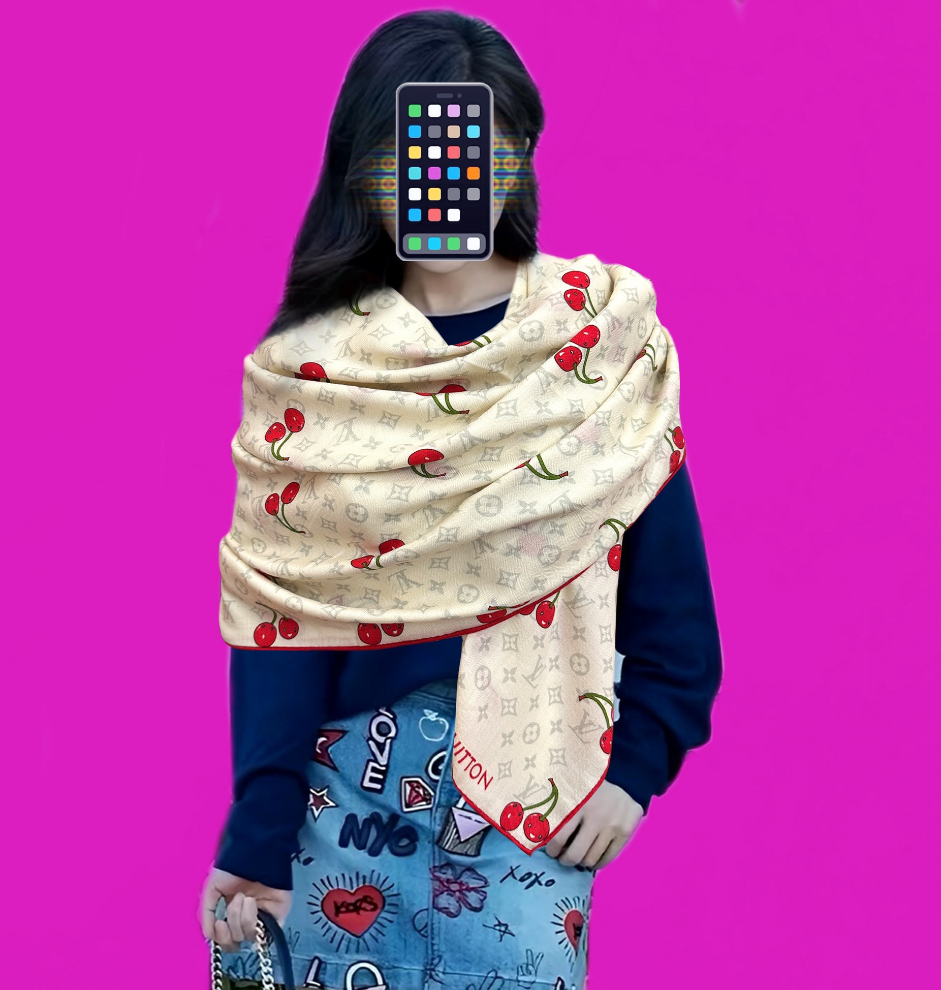 NO:619692,New LV 2025 double-sided same color [cherry scarf] classic and elegant [gift] ~ temperament to the core [color] The fabrics of the new season are super high-end, really super soft, silky smooth [sun] strong toughness and not easy to be snagged! This year’s new series ~ I’m really impressed by the design. [Strong] A silk scarf [color] gives you the best match [lips] The upper body effect is simply elegant and elegant [gift] very smart. Layered and elegant texture. [Celebration] Fragrance powder is a must-have [hair] Needless to say, the upper body effect is really beautiful (it feels better when paired with clothing, shoes and bags) [Beer] The real thing is definitely more beautiful [Strong] [Sun] Size 140x140, material 30 silk cashmere, 3-color high version scarf, high version scarf, louis vuitton, real silk19860909新款LV 2025双面同色【樱桃围巾】经典优雅[礼物]~气质到骨子里[色]新一季的面料超高级,真心超级柔软,丝丝顺滑[太阳]韧性很强 不容易被轻易勾丝！今年新出的系列~真的被这样的设计美到[强]一条的丝巾[色]给你最好的搭配[嘴唇]上身效果简直优雅气质到不行[礼物]非常灵动.层次优雅质感.[庆祝]香粉必入[發]上身效果真的不用多说的美(搭配服饰鞋包更有感觉)[啤酒]实物绝对更美[强][太阳]尺寸140x140、材质30真丝丝羊绒,3色高版本围巾,高版本围巾,louis vuitton,real silk,scarf